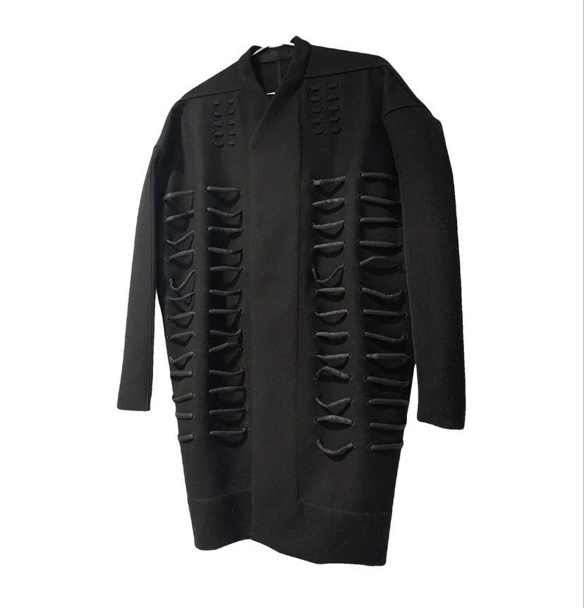 image of Rick Owens - Oversized Black Wool Coat, Women's (Size Small)