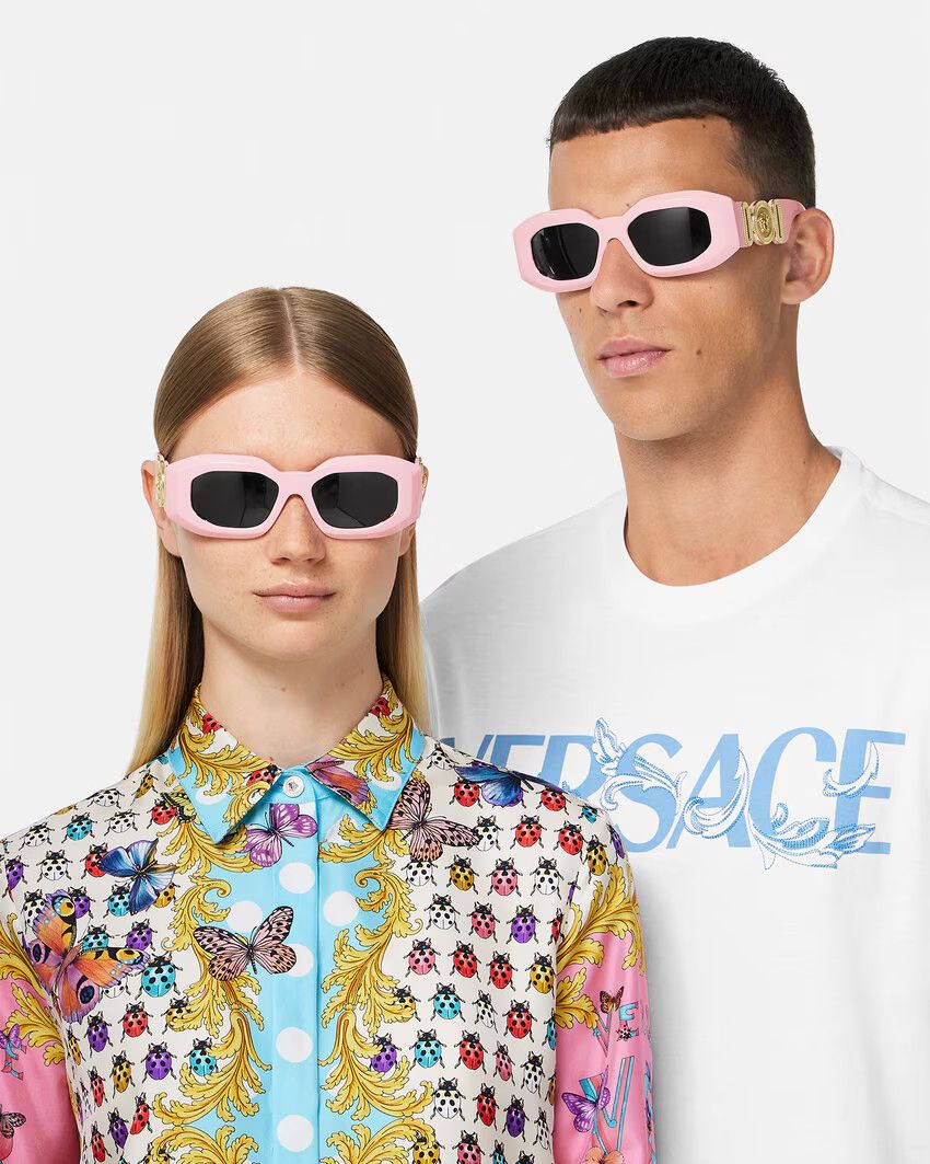 Versace VERSACE Maxi Medusa Biggie pink & gold sunglasses Size ONE SIZE - 2 Thumbnail