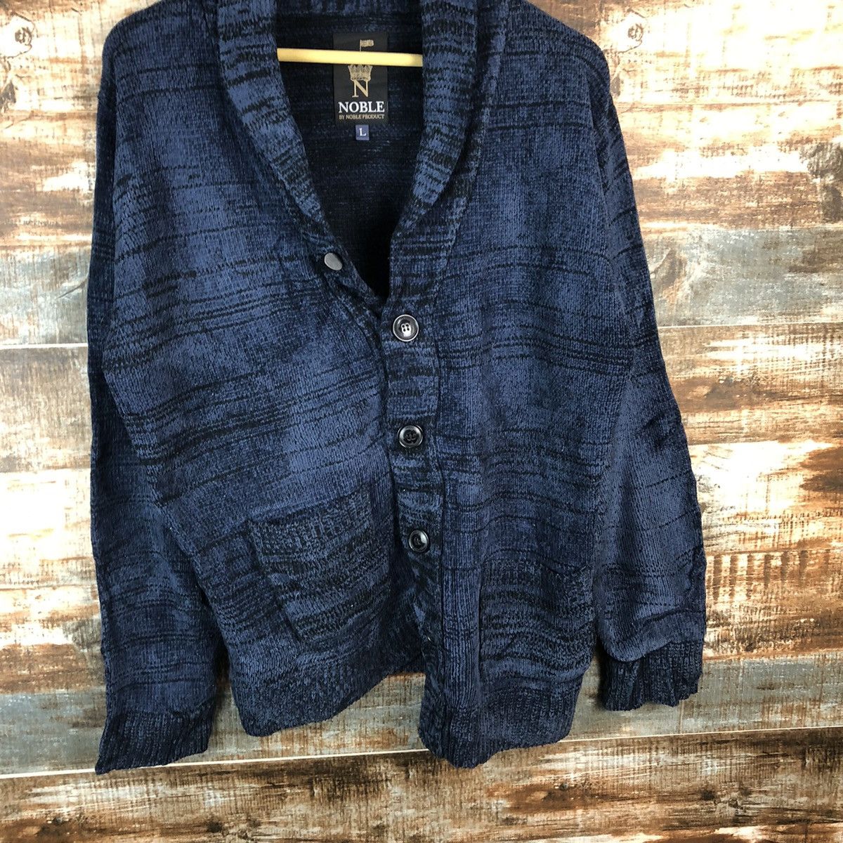 Homespun Knitwear Noble Dark Blue Cardigan Knitwear #A952 Size L / US 10 / IT 46 - 3 Thumbnail