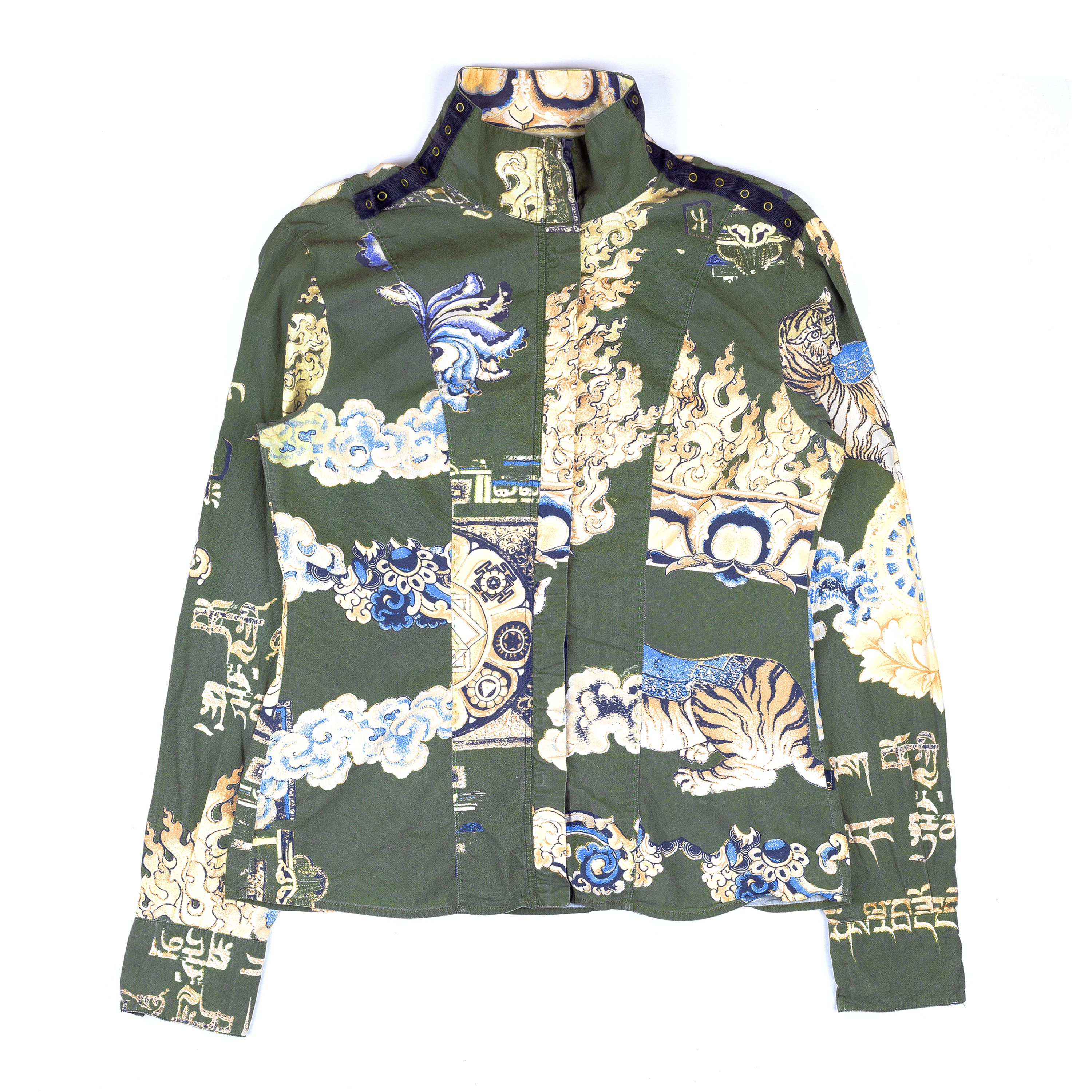 Just Cavalli Just Cavalli Dragon Oriental Long Sleeve Shirt (L) Size L / US 10 / IT 46 - 1 Thumbnail