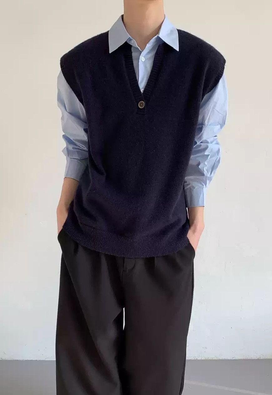 Other Men's Vintage Cable Knit Vest Size US M / EU 48-50 / 2 - 1 Thumbnail