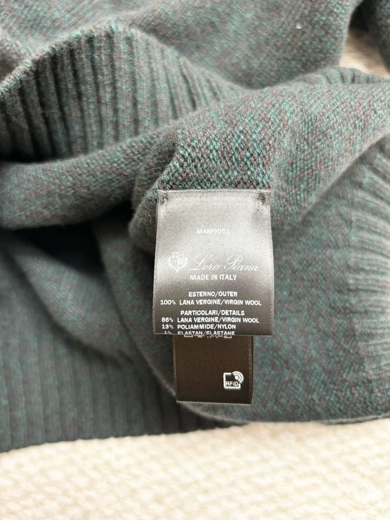Loro Piana LORO PIANA Dark green patchwork sweater Size US M / EU 48-50 / 2 - 6 Thumbnail