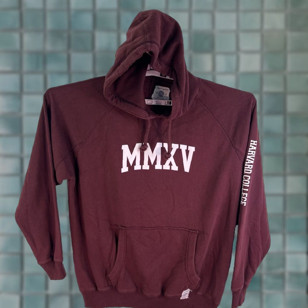 Champion VINTAGE Champion Harvard College 2015 Grad Hooded Sweatshirt Mens 2XL Crimson Red Ivy Logo 90s College Hoodie Mens Size US XXL / EU 58 / 5 - 1 Thumbnail
