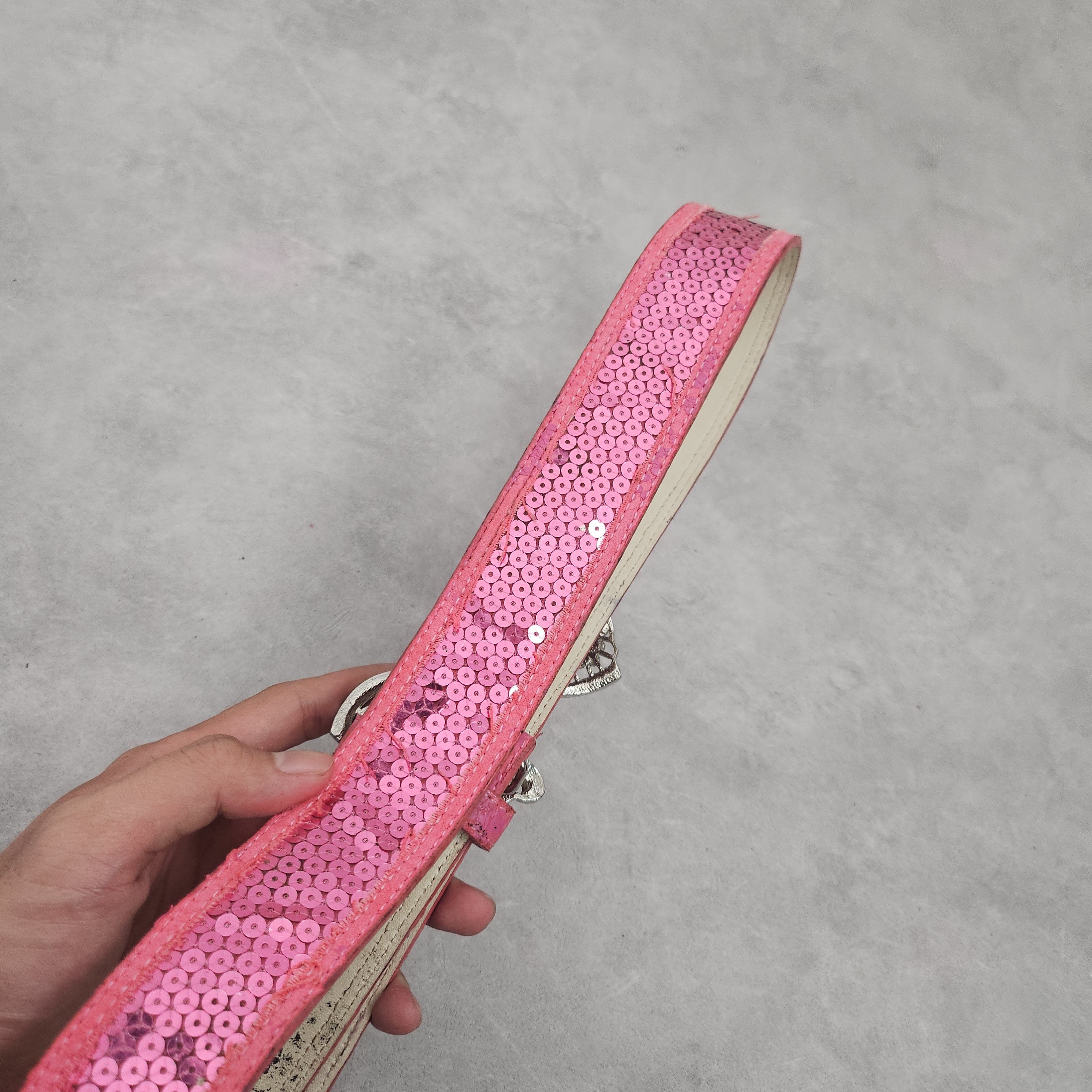 Japanese Brand Pink ribbon full crystal shining Y2K belt Size ONE SIZE - 5 Thumbnail