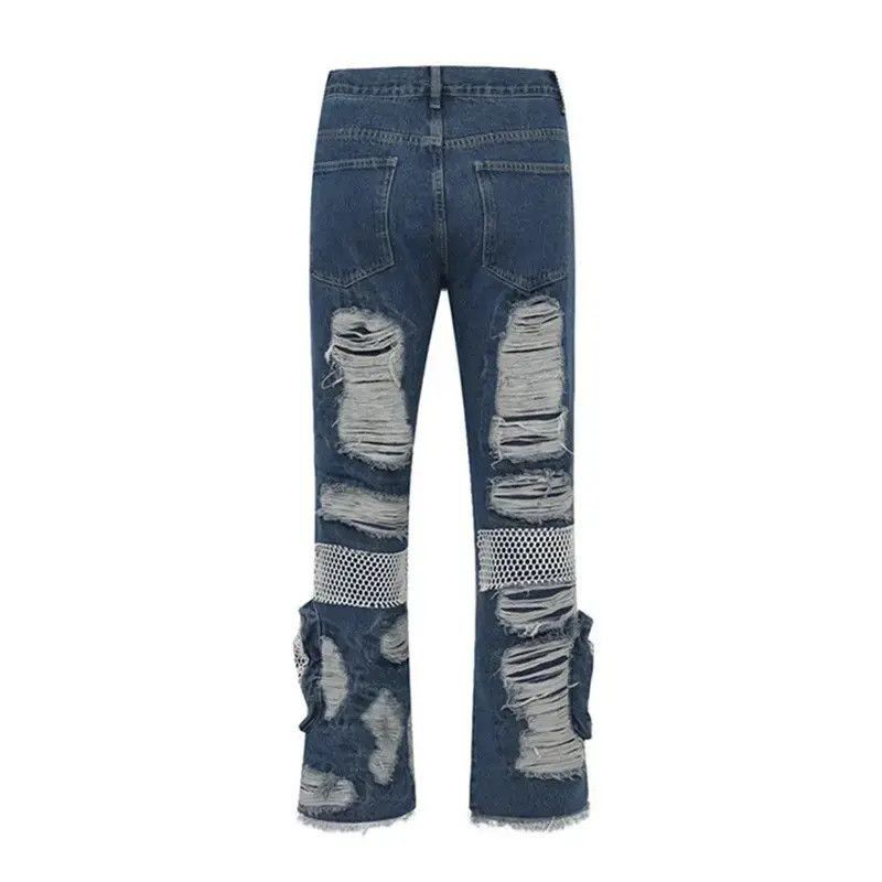 Japanese Brand Ripped Straight Frayed Loose Harajuku Style With Scuffs Size US 32 / EU 48 - 4 Thumbnail