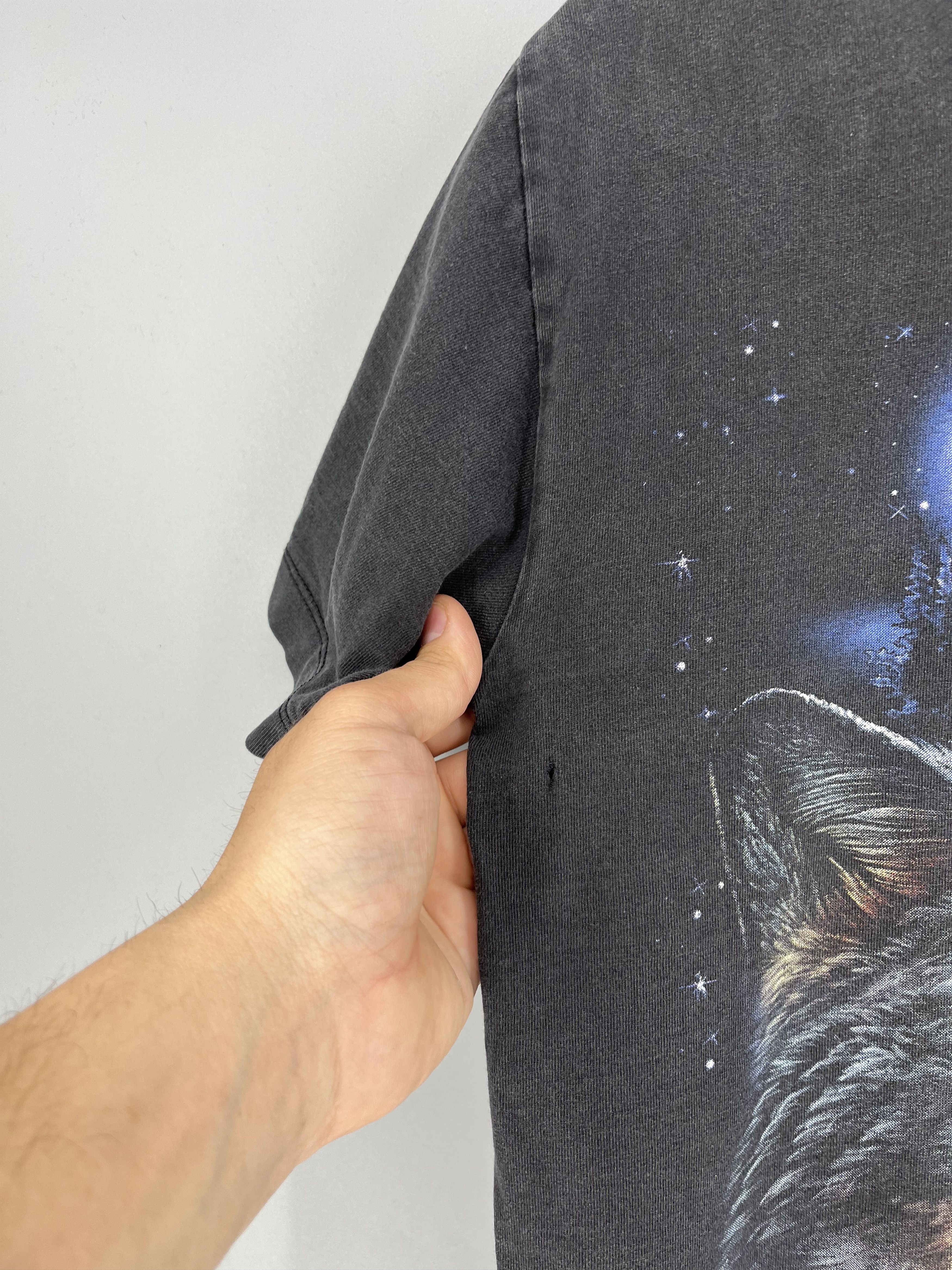 Vintage Vintage 90s Wolf Face Boxy Fit Tee WILD Dead Horror Print Size US M / EU 48-50 / 2 - 8 Thumbnail
