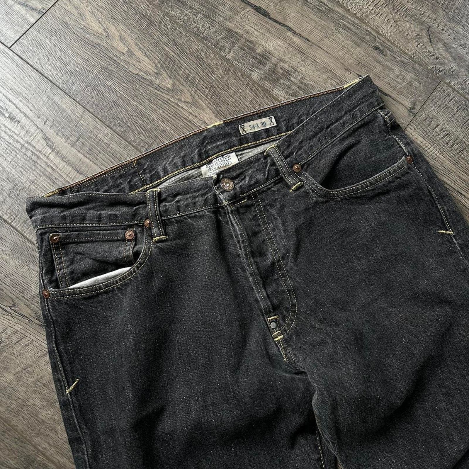 Polo Ralph Lauren × Vintage Black Faded Dark Denim Polo Ralph Lauren Jeans Straight Jean Size US 32 / EU 48 - 5 Thumbnail