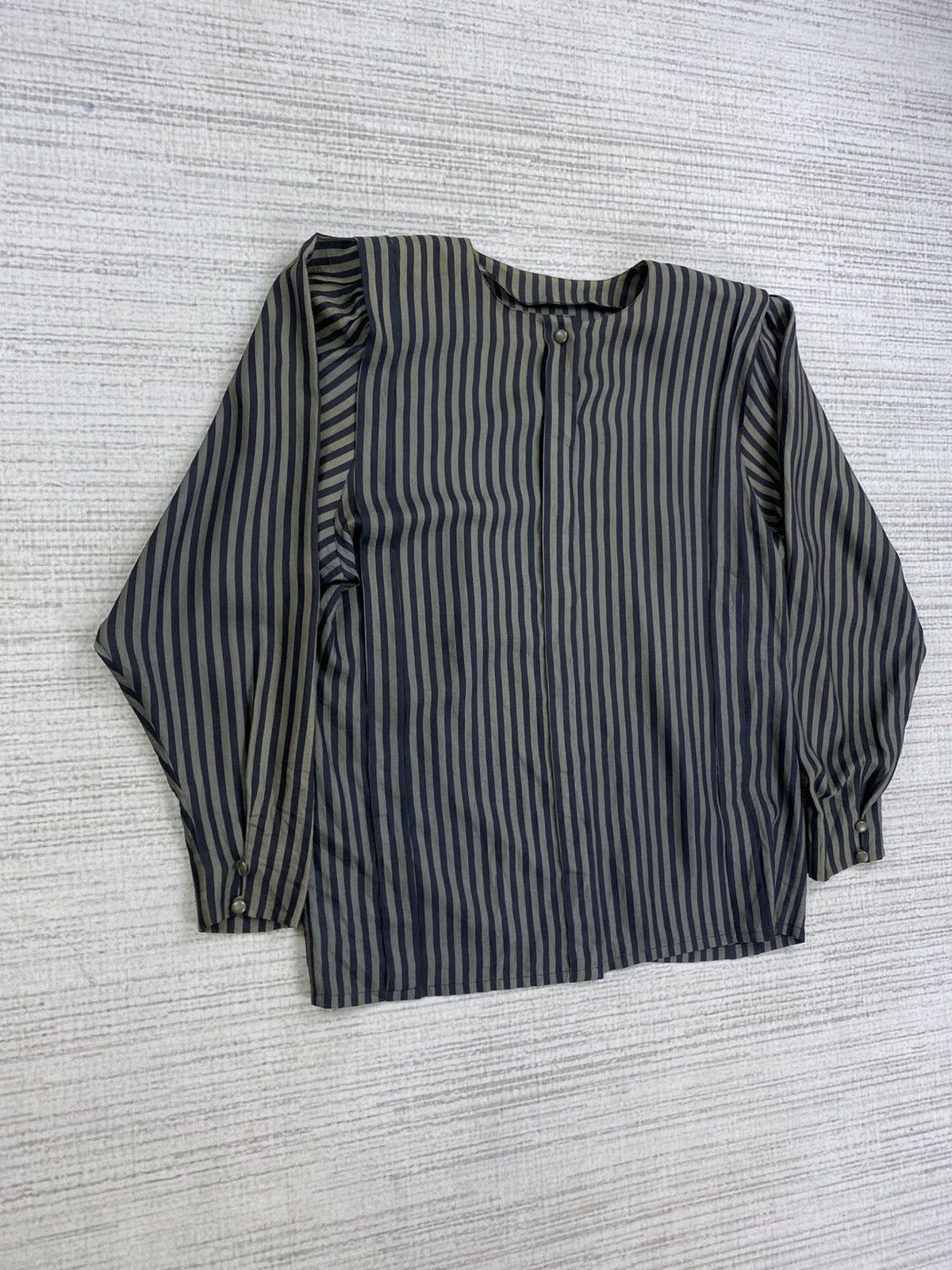 Christian Dior Monsieur Vintage Christian Dior Pret-A-Porter Striped Blouse Size M / US 6-8 / IT 42-44 - 3 Thumbnail