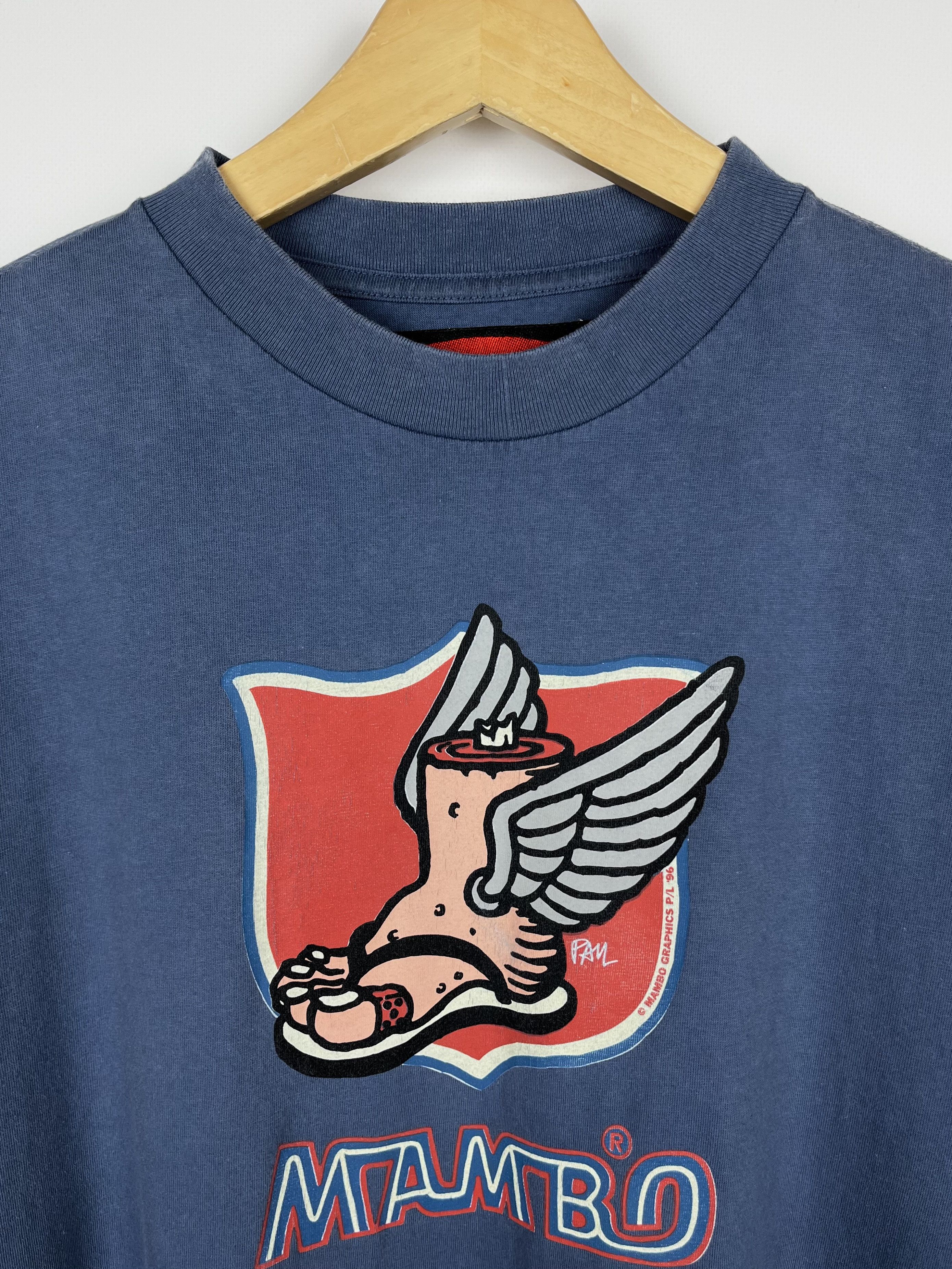 Mambo Vintage Mambo Australia Winged Foot Big Logo T Shirt 1996 Size US M / EU 48-50 / 2 - 6 Thumbnail