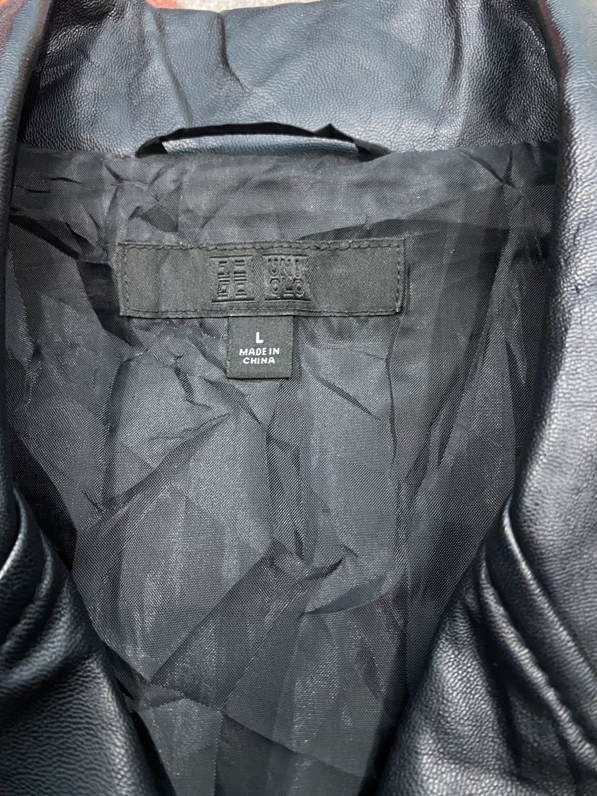 Uniqlo Uni qlo leather biker jacket Size L / US 10 / IT 46 - 4 Thumbnail