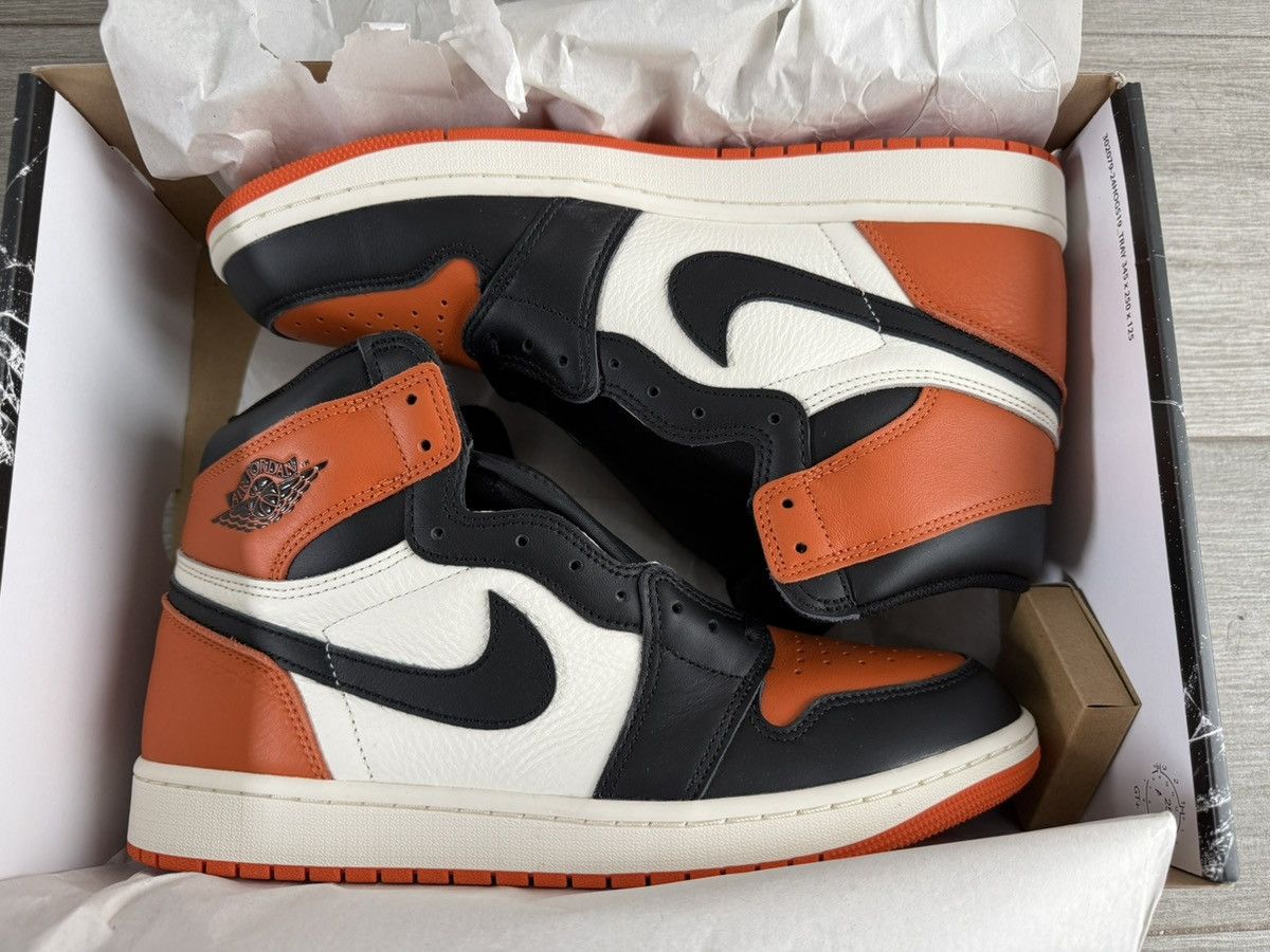 Jordan Brand Jordan 1 Retro High OG Shattered Backboard Black Starfish 12 Size US 12 / EU 45 - 3 Thumbnail