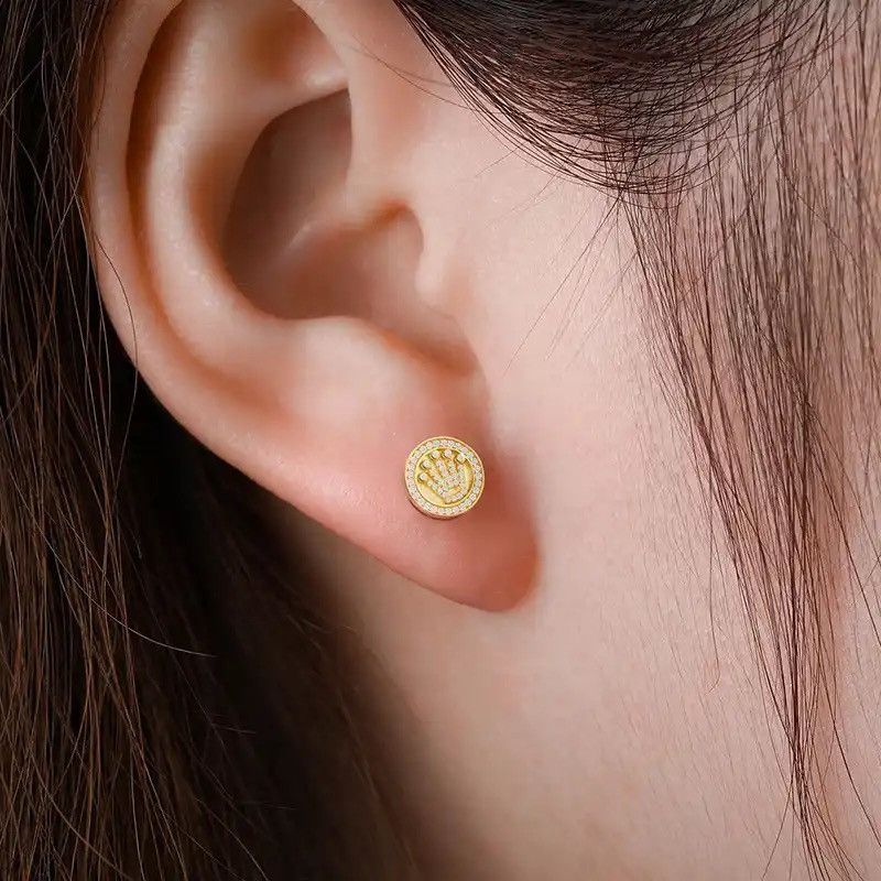 Jewelry Classics Crown Stud Earrings Size ONE SIZE - 2 Thumbnail