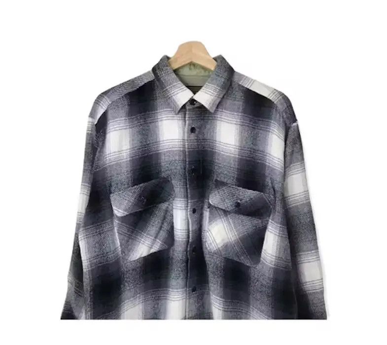 Vintage Bayleaf Plaid Tartan Flannel Shirt Button Up Size US M / EU 48-50 / 2 - 2 Thumbnail