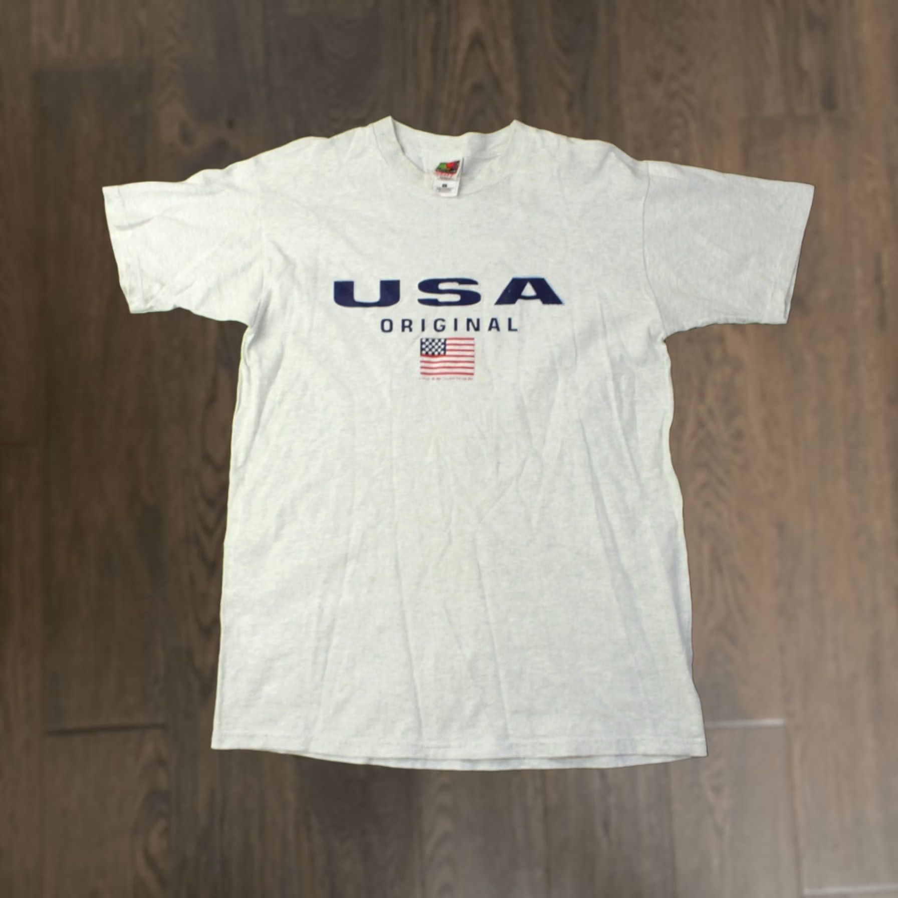 Fruit Of The Loom USA ORIGINAL VINTAGE SHIRT Men L Gray 1999 1990s Fruit of the Loom Size US L / EU 52-54 / 3 - 1 Thumbnail
