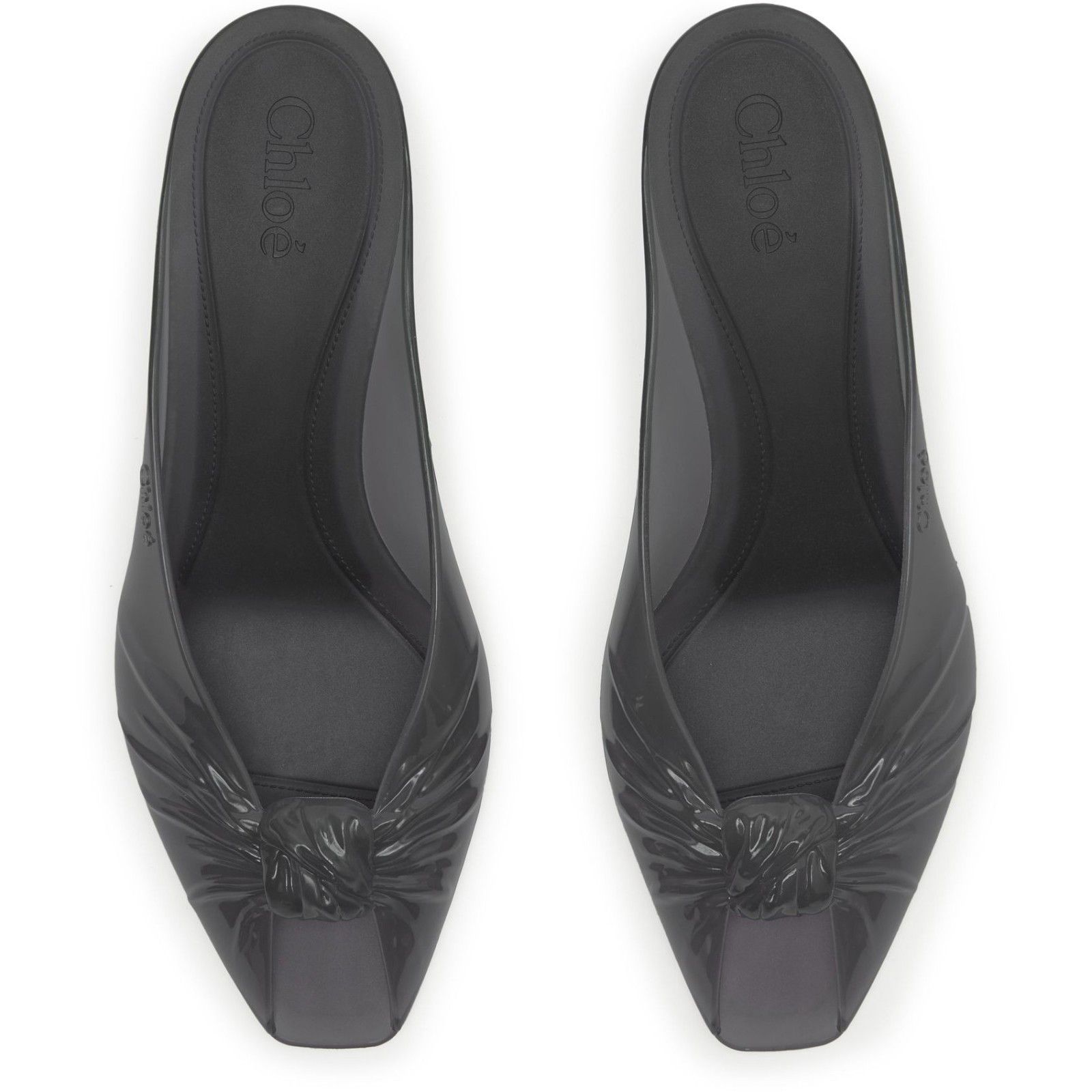 CHLOE Jelly Ash Gray Mules New & Authentic (Women\'s size:9;)