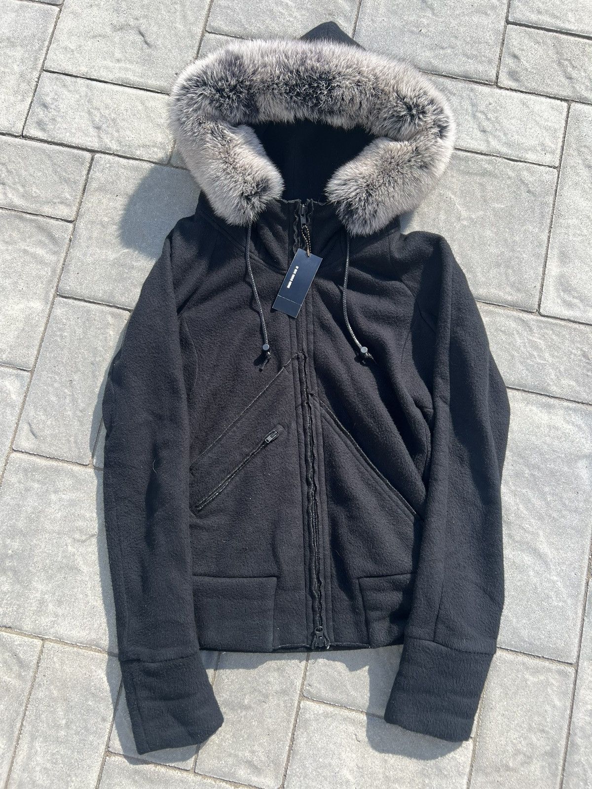 image of If Six Was Nine Ifsixwasnine Fox Fur Parka in Black, Men's (Size Small)