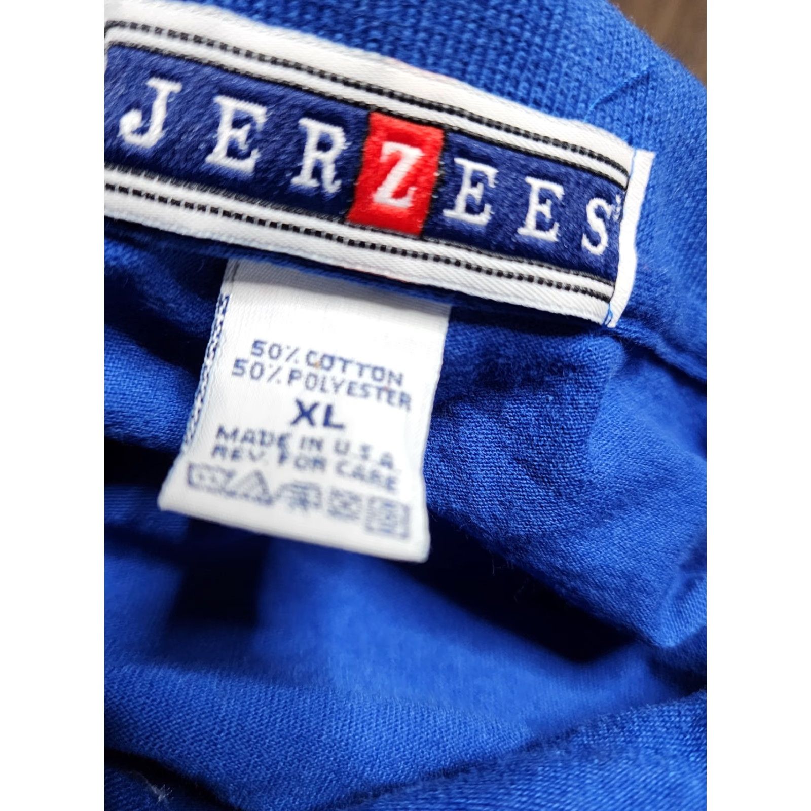 Jerzees VINTAGE Jerzees Polo Shirt XL Blue I Was A Little Devil 1967 Winter Haven High School Classic Mens Size US XL / EU 56 / 4 - 5 Thumbnail