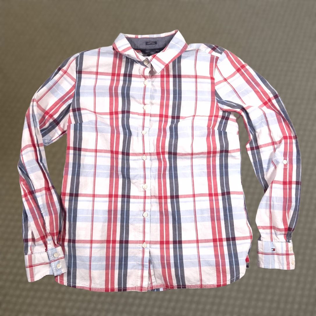Tommy Hilfiger Tommy Hilfiger Shirt Womens Medium Multicolor Plaid Button Front Classic Fit Size M / US 6-8 / IT 42-44 - 1 Thumbnail