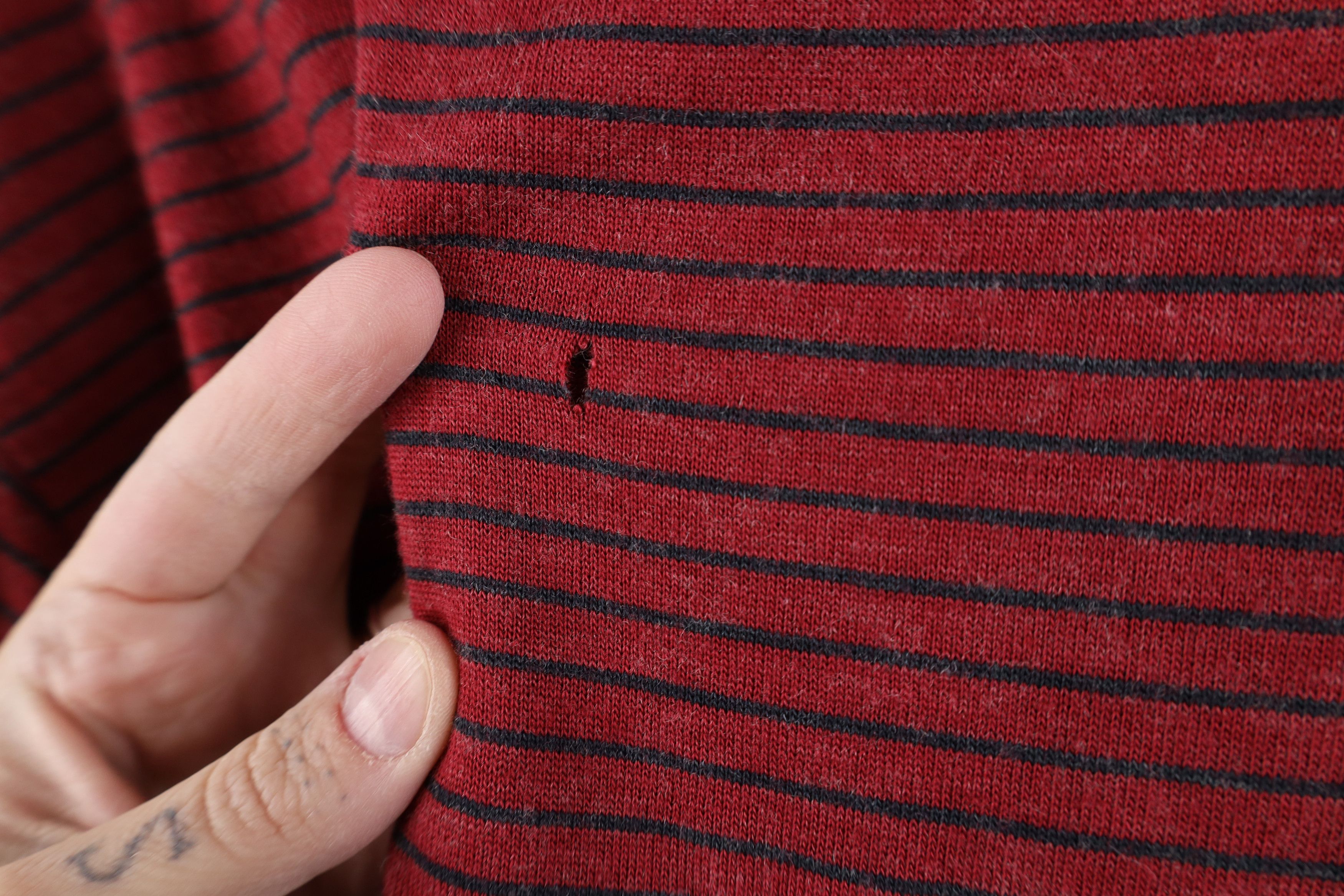 Vintage Vintage 90s Streetwear Blend Knit Striped Pullover T-Shirt Size XL / US 12-14 / IT 48-50 - 7 Thumbnail