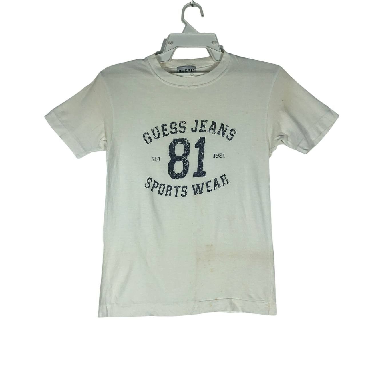 Guess × Vintage Vintage Guess Jeans 81 White T-shirt Size US S / EU 44-46 / 1 - 1 Thumbnail