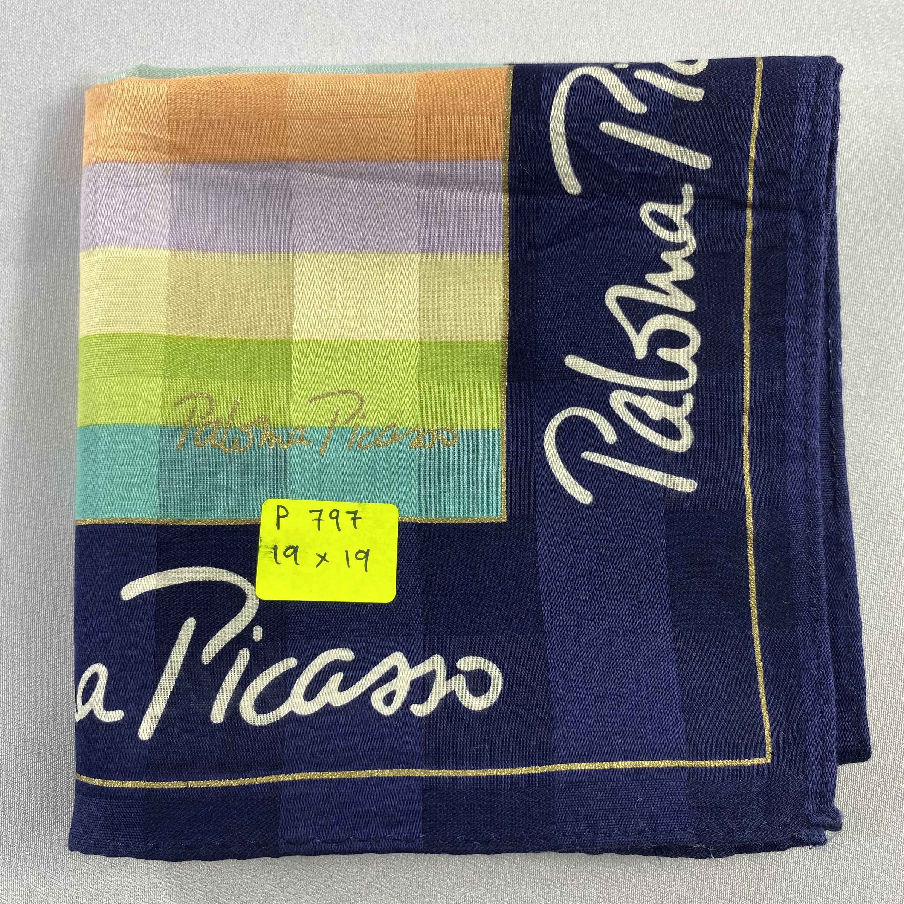 Paloma Picasso × Vintage Paloma Picasso Handkerchief / Neckerchief / Bandana-P797 Size ONE SIZE - 6 Thumbnail