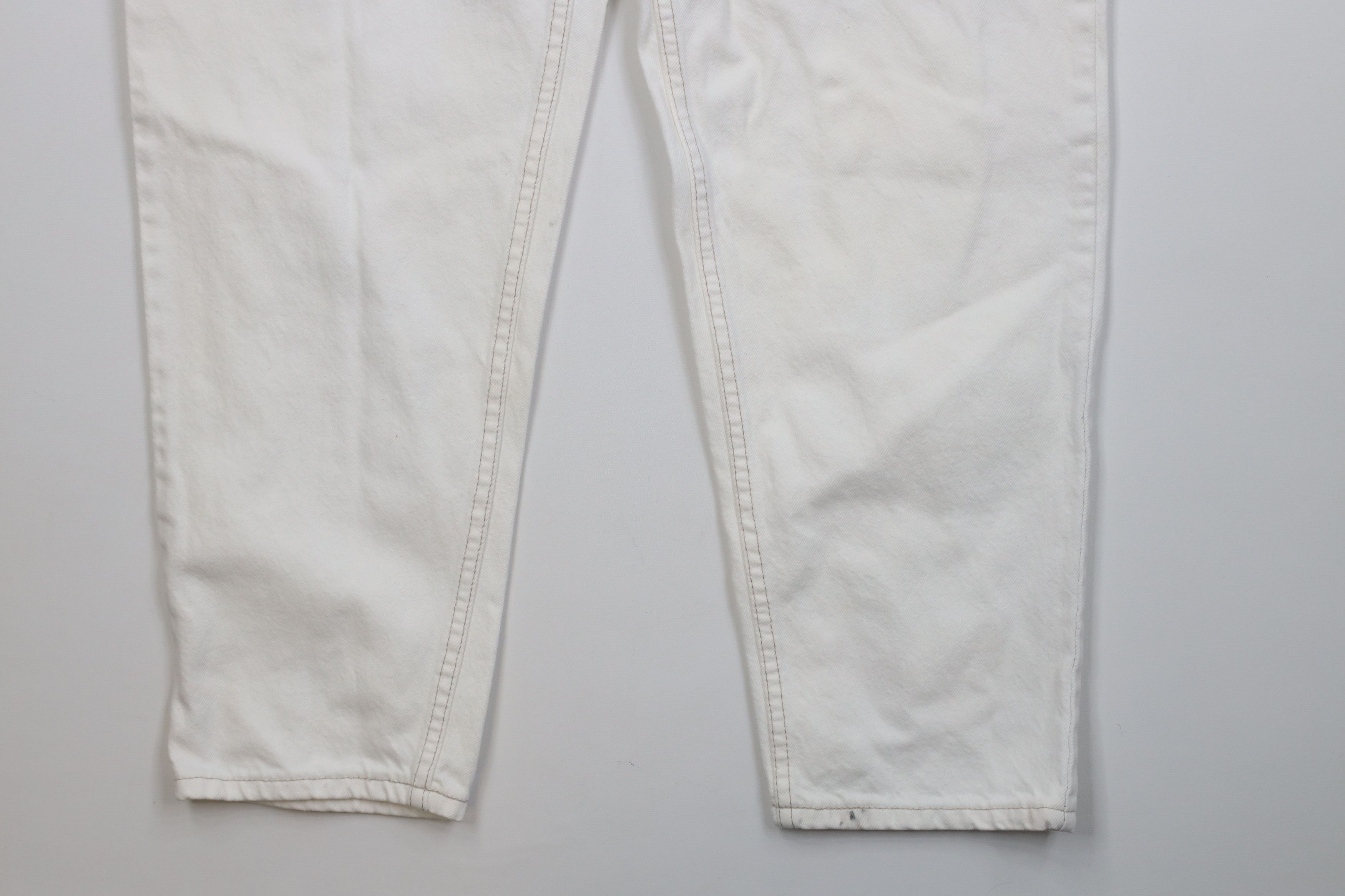 Levi's Vintage 90s Levis 550 Orange Tab Fit Denim Jeans White USA Size US 38 / EU 54 - 5 Thumbnail