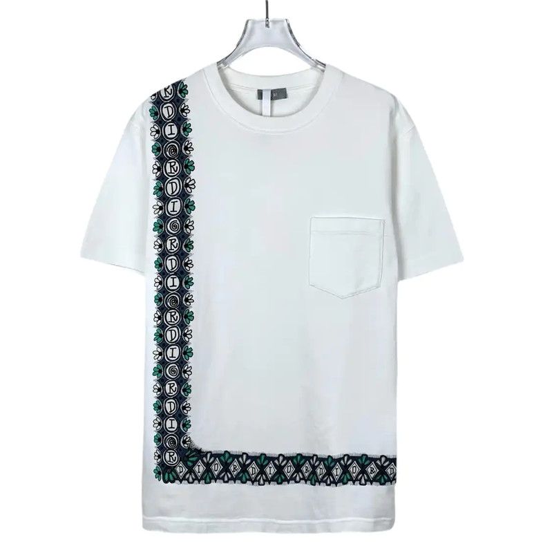 Dior Dior Men's White Cotton T-Shirt 0089 Size US S / EU 44-46 / 1 - 1 Thumbnail