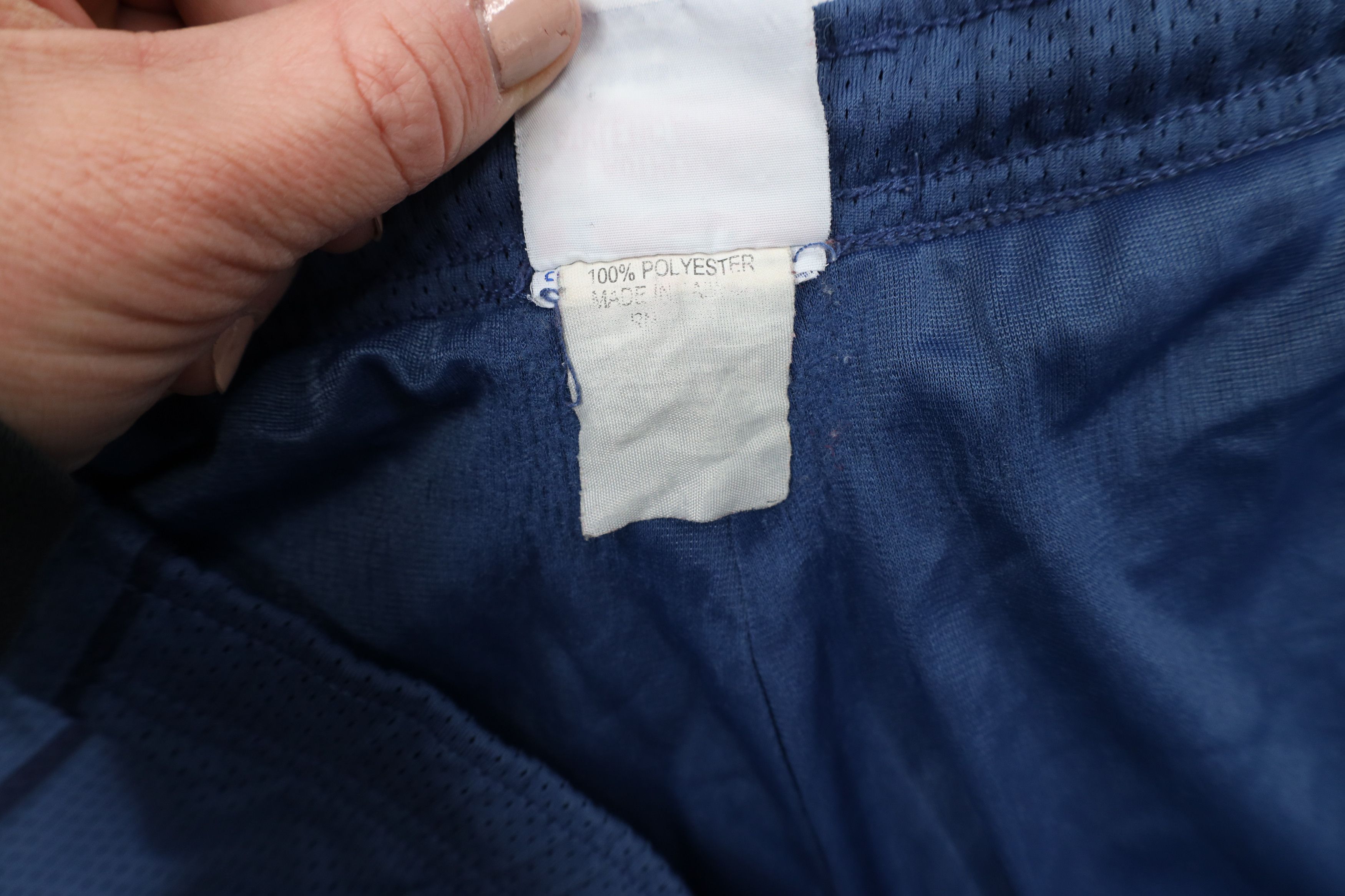 Champion × Vintage Vintage 90s Champion Mesh Wide Leg Cargo Sweatpants Blue Size US 34 / EU 50 - 7 Thumbnail