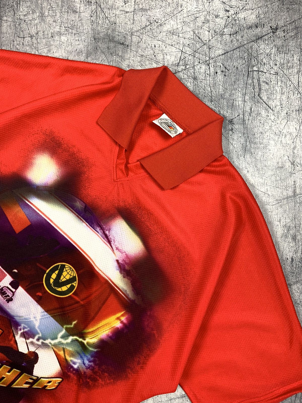 Formula 1 Vintage Michael Schumacher Formula Uno Racing Polo Tee 90s Size US L / EU 52-54 / 3 - 2 Thumbnail