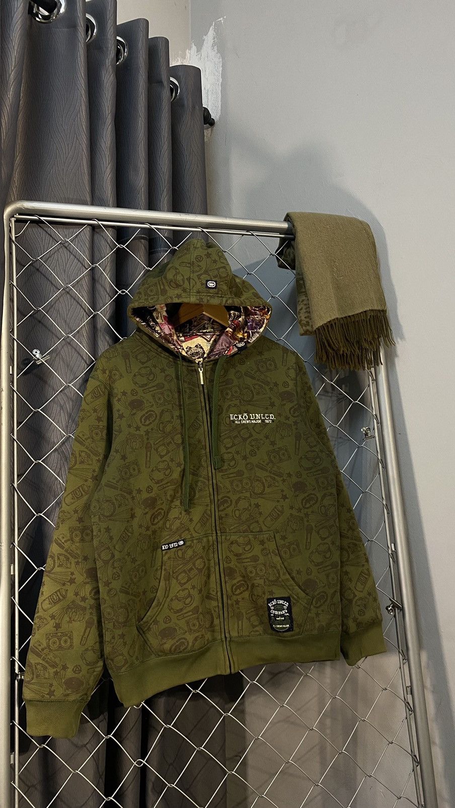 Ecko Unltd. VINTAGE y2k ECKO UNLTD HOODIE REVERSIBLE AOP MEDIUM Size US M / EU 48-50 / 2 - 3 Thumbnail
