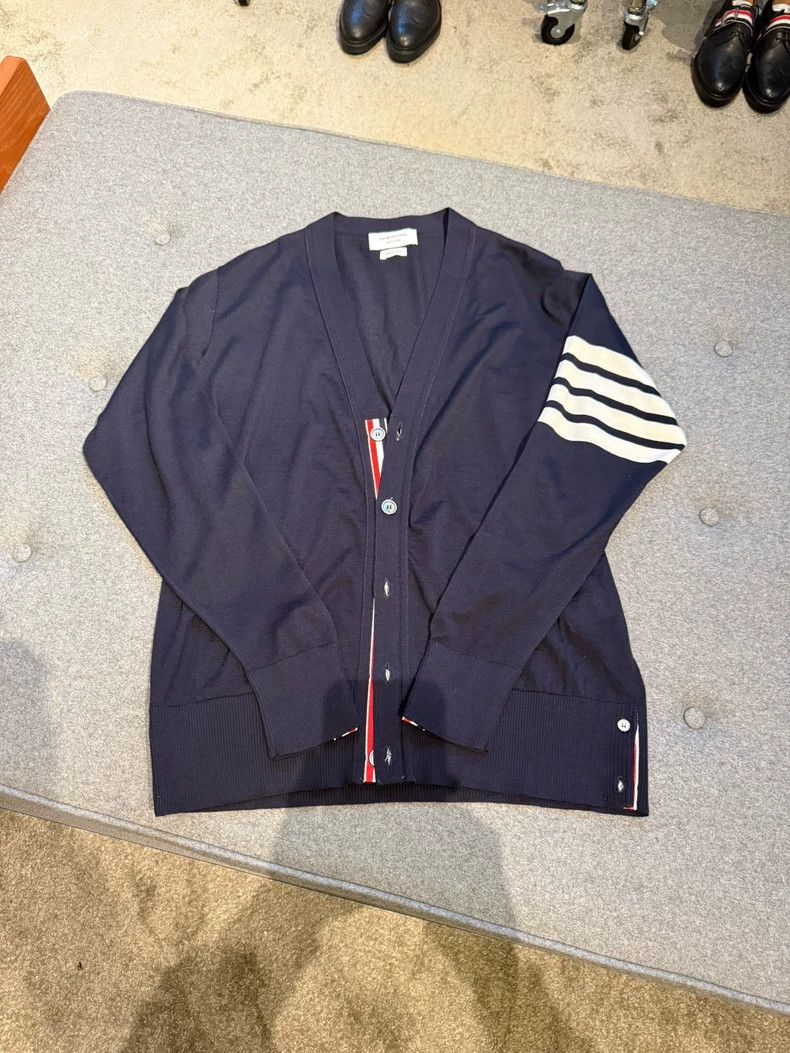 Thom Browne THOM BROWNE Classic Wool Cardigan 2502-Nextarrow Size US XL / EU 56 / 4 - 3 Thumbnail