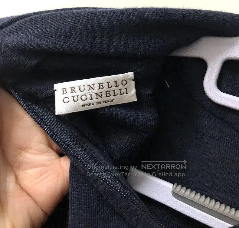 Brunello Cucinelli brunello cucinelli 100% Wool Metallic Stud Knit Top Size XL / US 12-14 / IT 48-50 - 8 Thumbnail