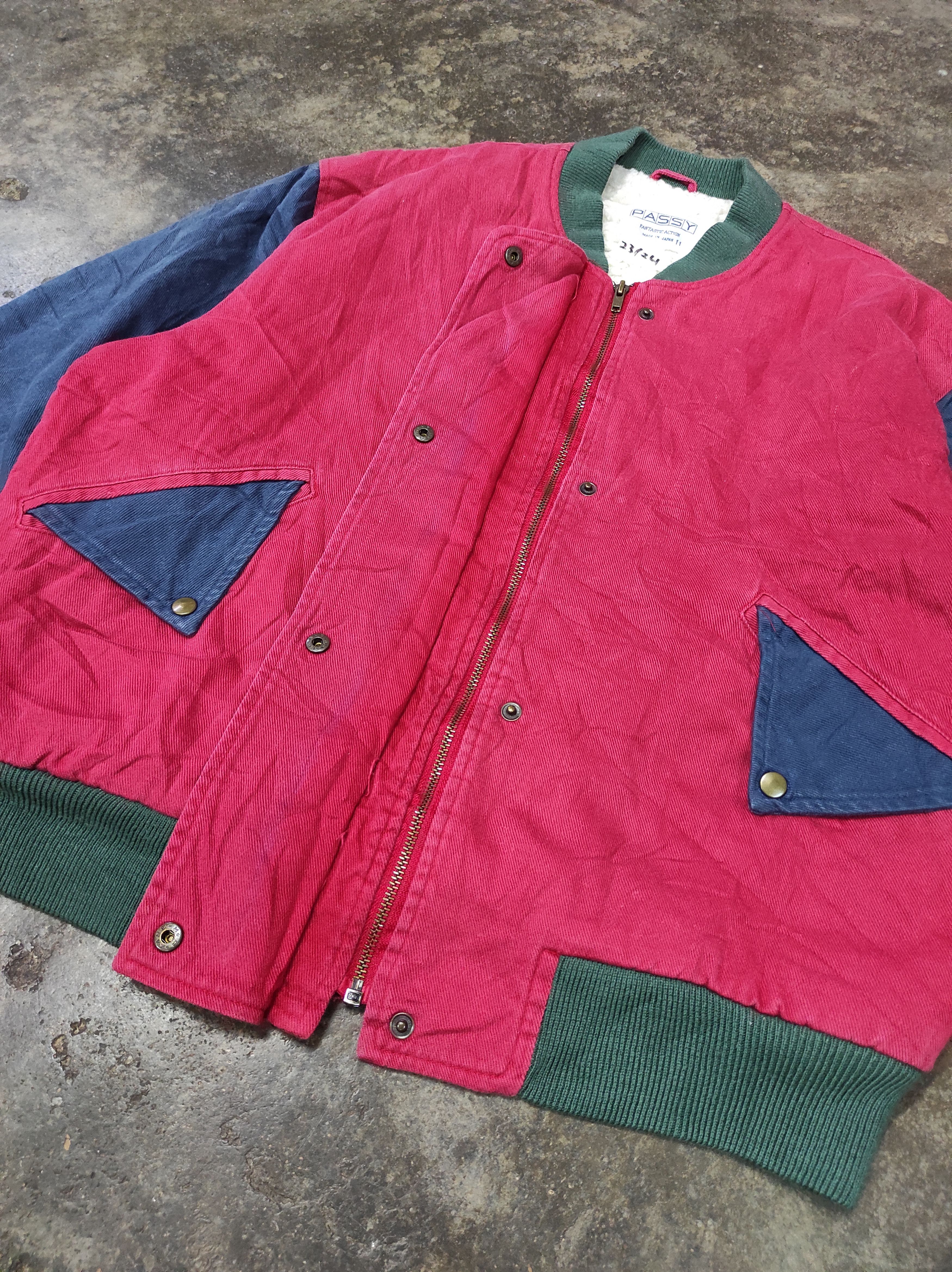 Japanese Brand × Vintage PASSY MULTICOLOUR VARSITY JACKET Size US M / EU 48-50 / 2 - 2 Thumbnail