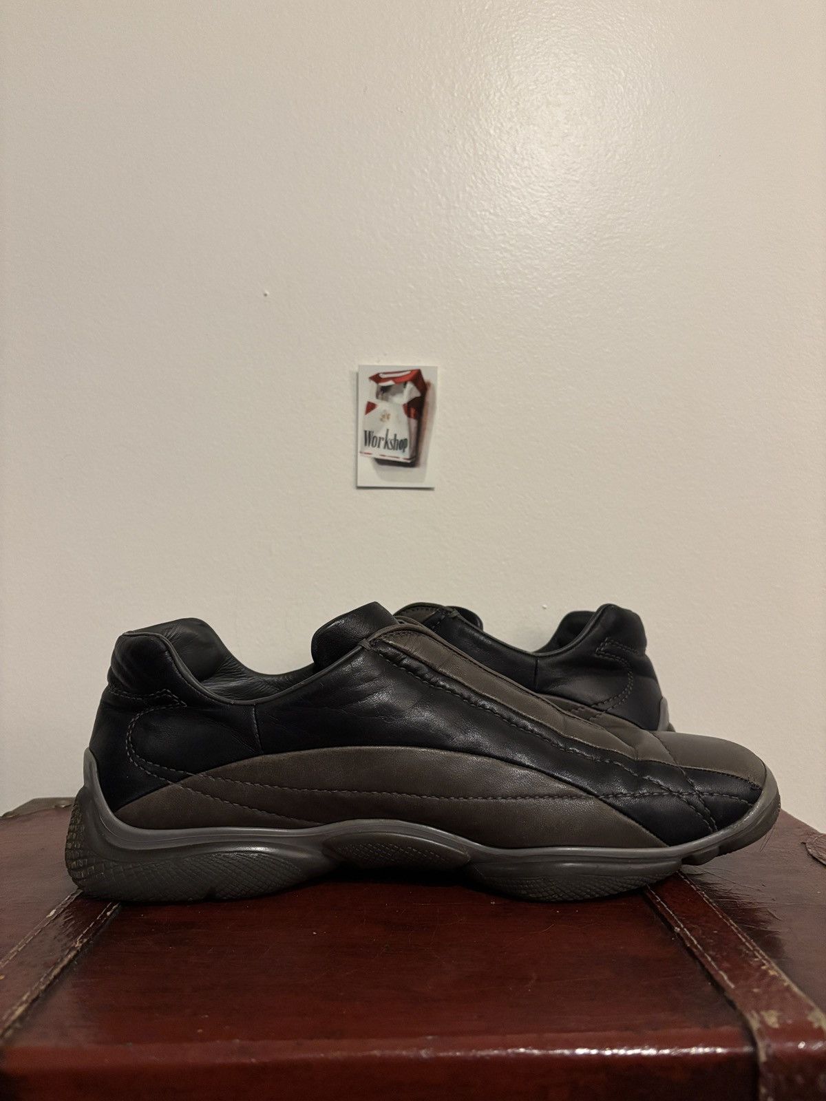 Prada Prada Square Toe Leather Luxury Bowling-like Trainers Size US 9 / EU 42 - 5 Thumbnail