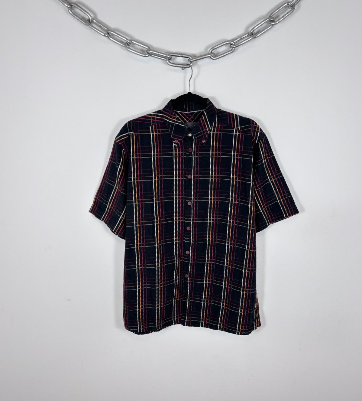 Carlo Colucci Carlo Colucci Men’s Checkered Casual Short Sleeve Shirt Size US L / EU 52-54 / 3 - 1 Thumbnail