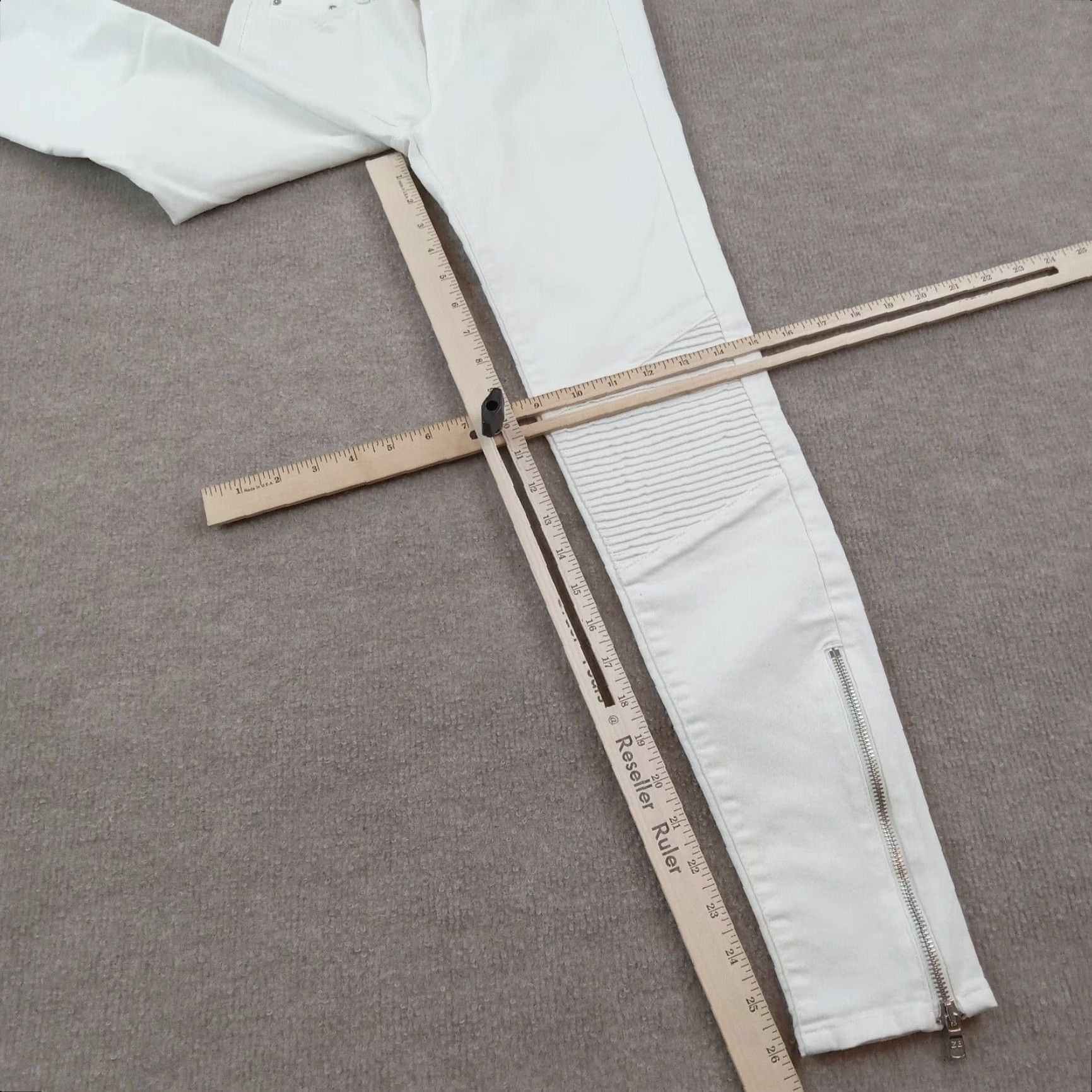 Zara Zara Womens Skinny Jeans 2 White Denim Ankle Zipper Pockets Stretch Size 26" / US 2 / IT 38 - 2 Thumbnail