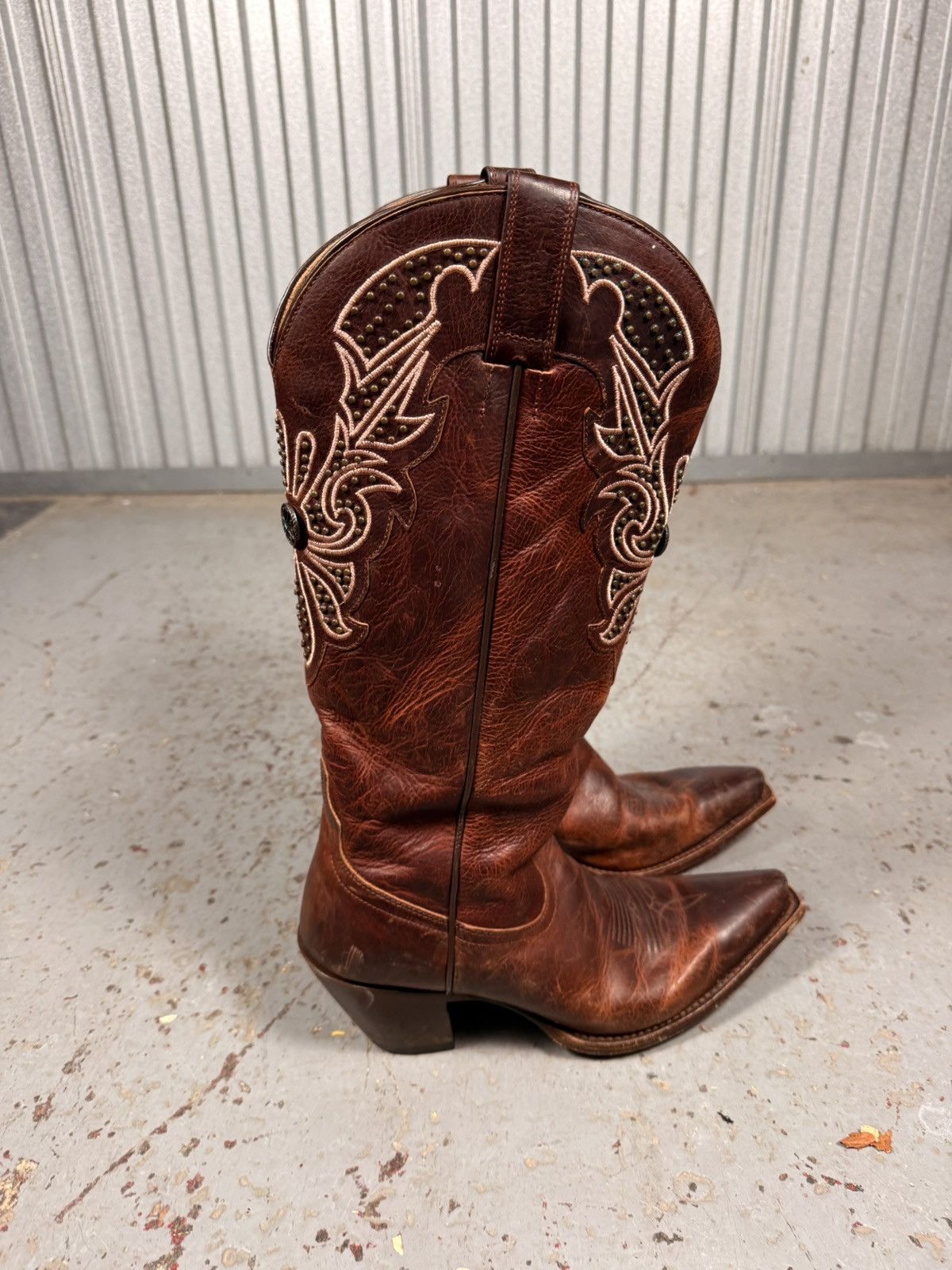 Justin Boots Vintage 80s Cheyenne Justin Floral Cowboy Boots Size US 10 / IT 40 - 4 Thumbnail