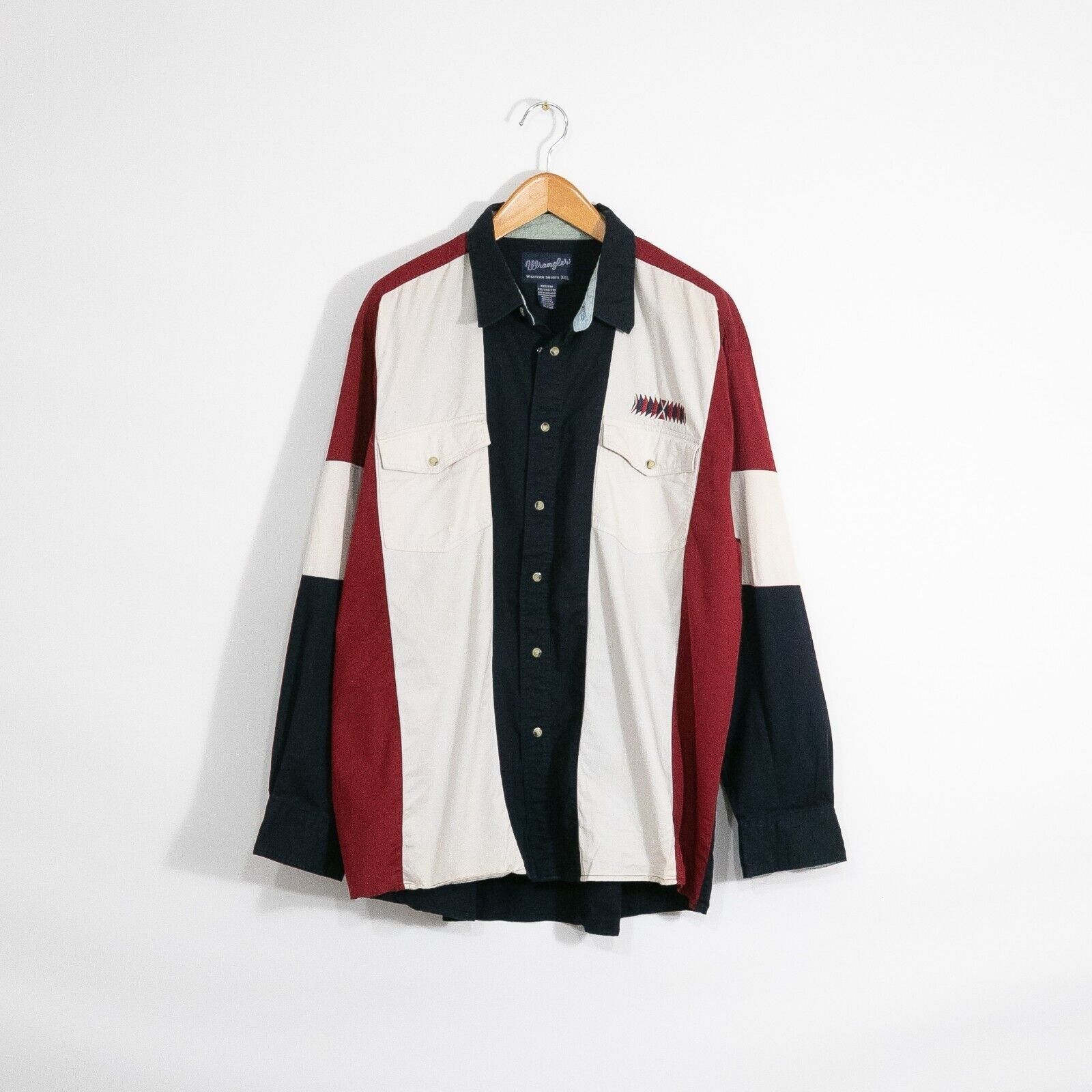 Vintage × Wrangler Vintage Wrangler Pearl Snap Button Up Shirt 2XL Long Sleeve Size US XXL / EU 58 / 5 - 1 Thumbnail