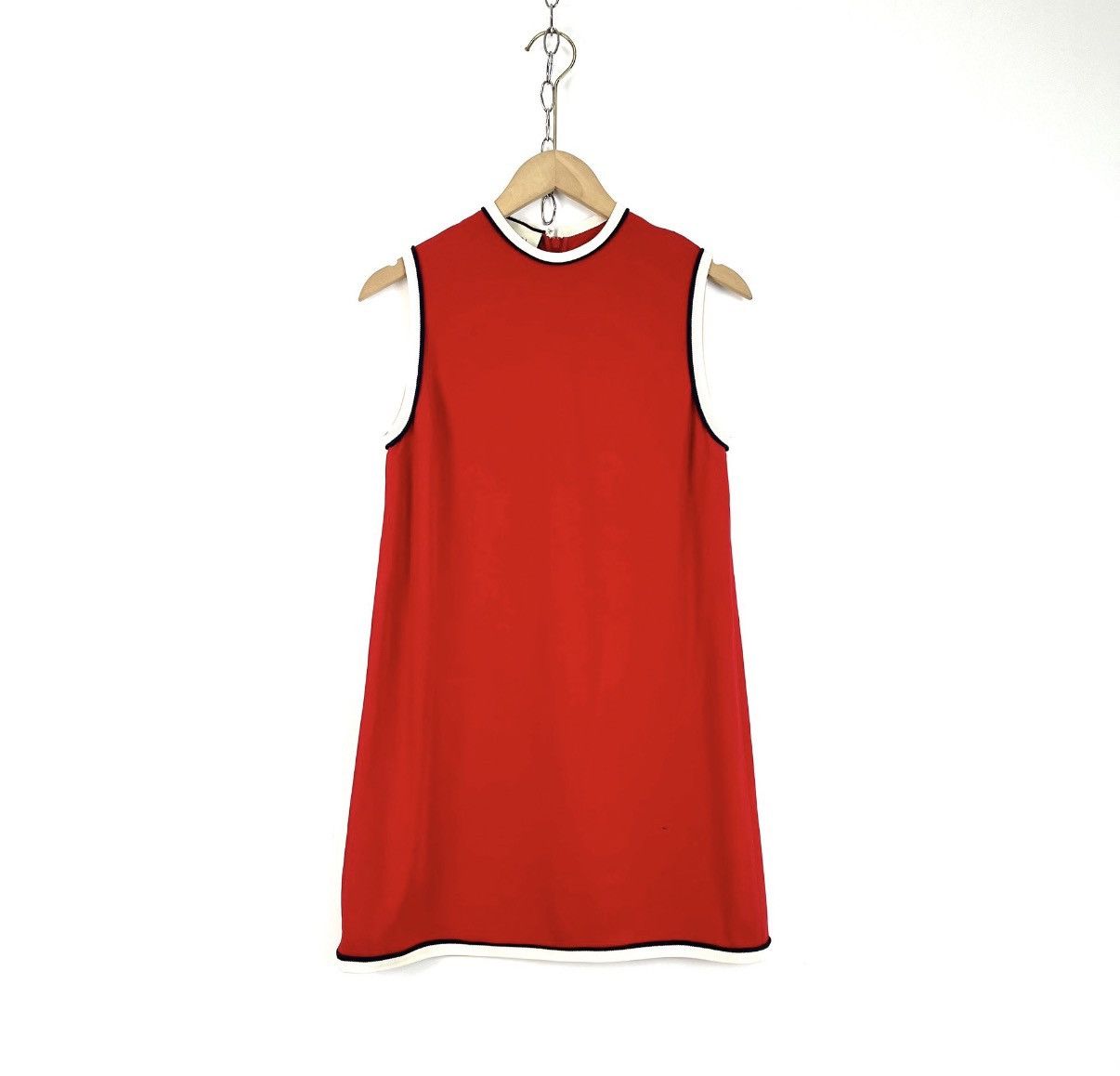 Gucci Gucci / Red Crew Neck Sleeveless Dress K12 Size S / US 4 / IT 40 - 1 Thumbnail