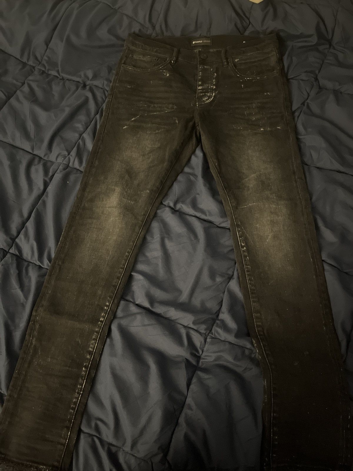 image of P001 Black Wash Metallic Silver, Men's (Size 32)
