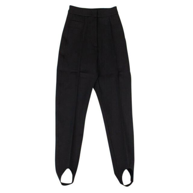 Image of Moncler Black Elastic Hem Pants Size Xs/40, Women's