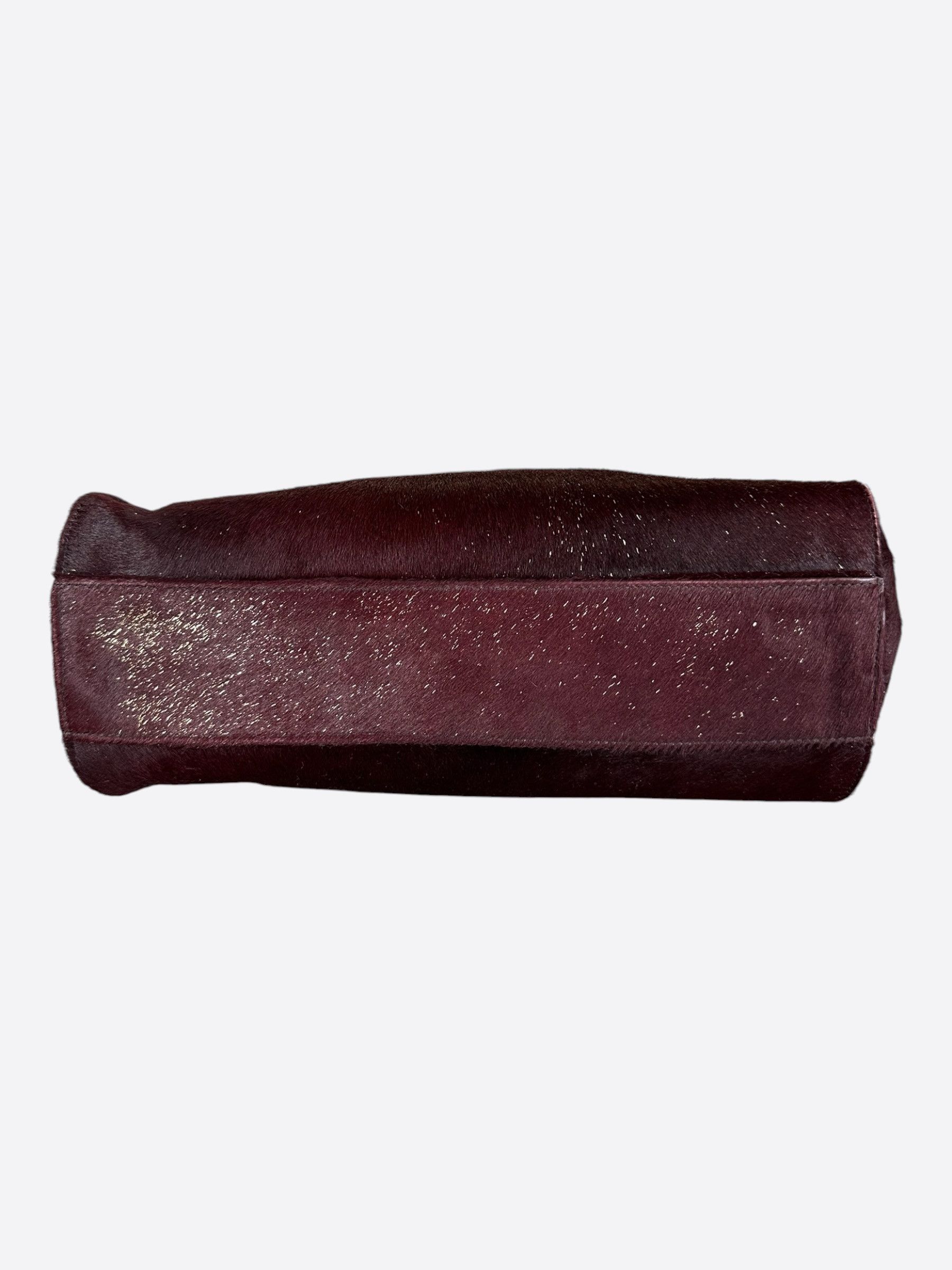 Chrome Hearts Chrome Hearts Burgundy & Black Ponyhair Hand Bag Size ONE SIZE - 5 Thumbnail