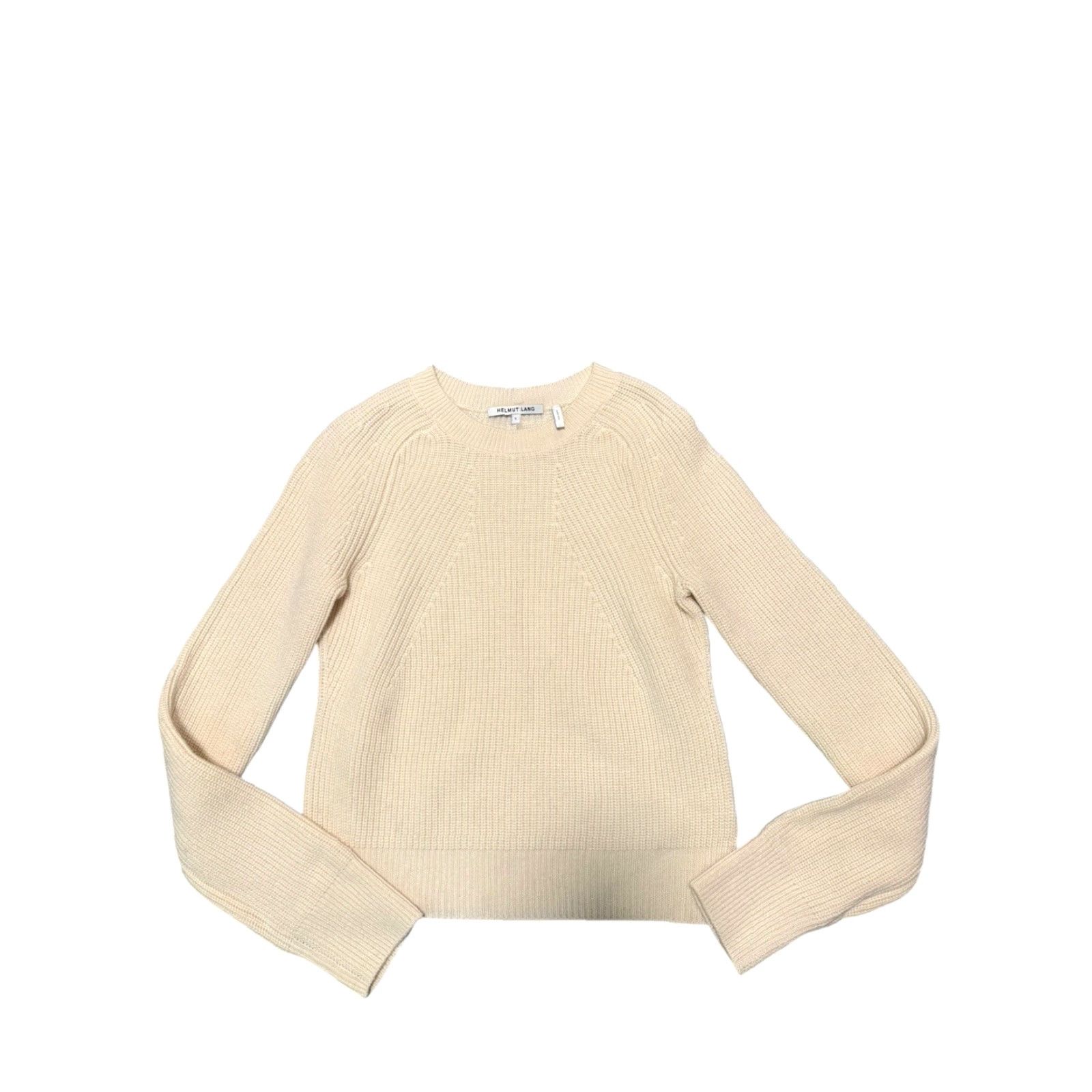 Helmut Lang HELMUT LANG Ribbed Wool Cashmere Sweater Ivory Shaker Knit Pullover Size Small Size S / US 4 / IT 40 - 4 Thumbnail