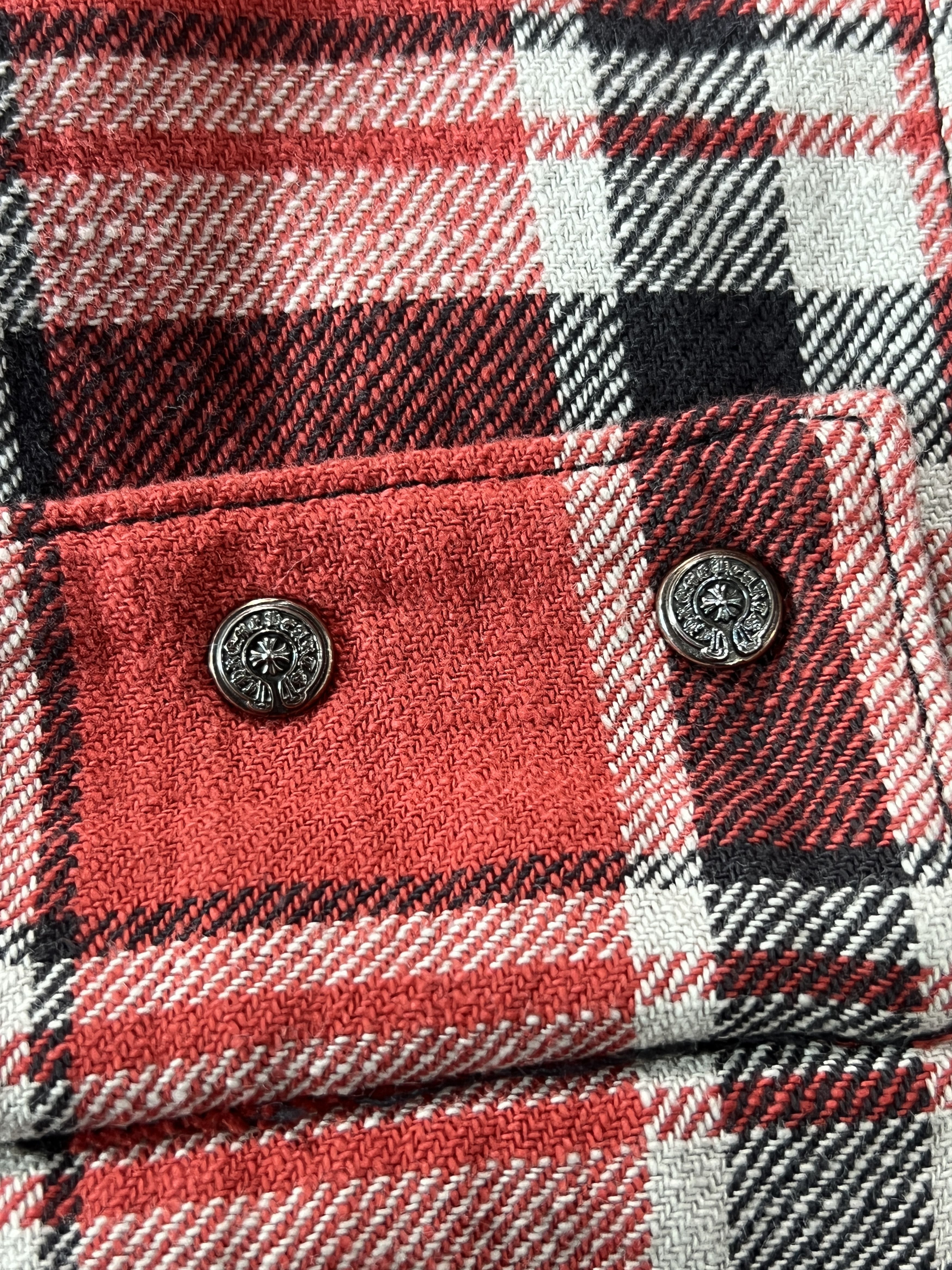 Chrome Hearts Chrome Hearts Red Plaid Cross Flannel Jacket XL Size US XL / EU 56 / 4 - 14 Thumbnail