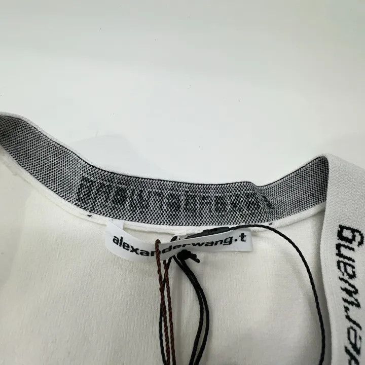Alexander Wang Alexander Wang White Cropped Knit Cardigan - Size M / US 6-8 / IT 42-44 - 4 Thumbnail