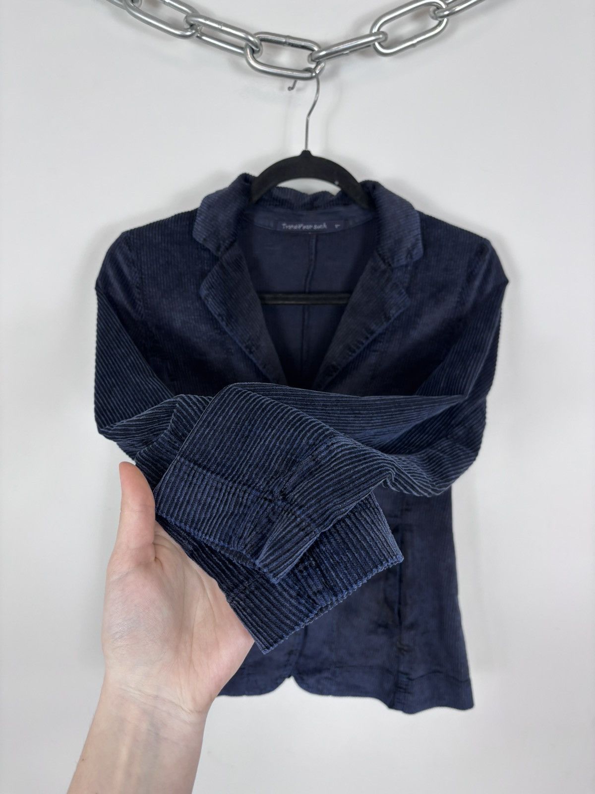 Transit Transit Par Such NWT Women’s Blue Corduroy Blazer Jacket Size L / US 10 / IT 46 - 8 Thumbnail