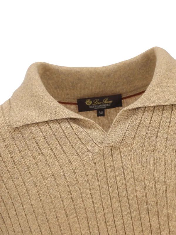 Loro Piana o1w1db10226 FAO3673 Lexington Polo Shirt in Beige Size US M / EU 48-50 / 2 - 3 Thumbnail