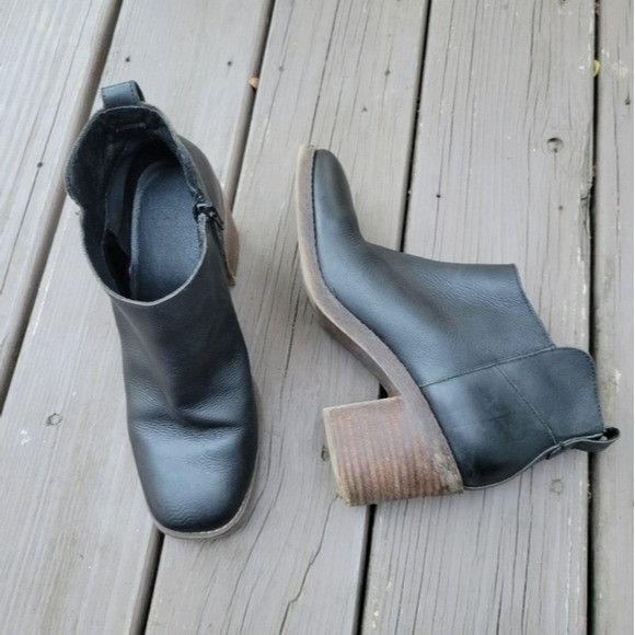 Vintage Vintage 90s y2k Bratz Black Leather Chunky Heel Square Toe A Size US 9 / IT 39 - 10 Thumbnail