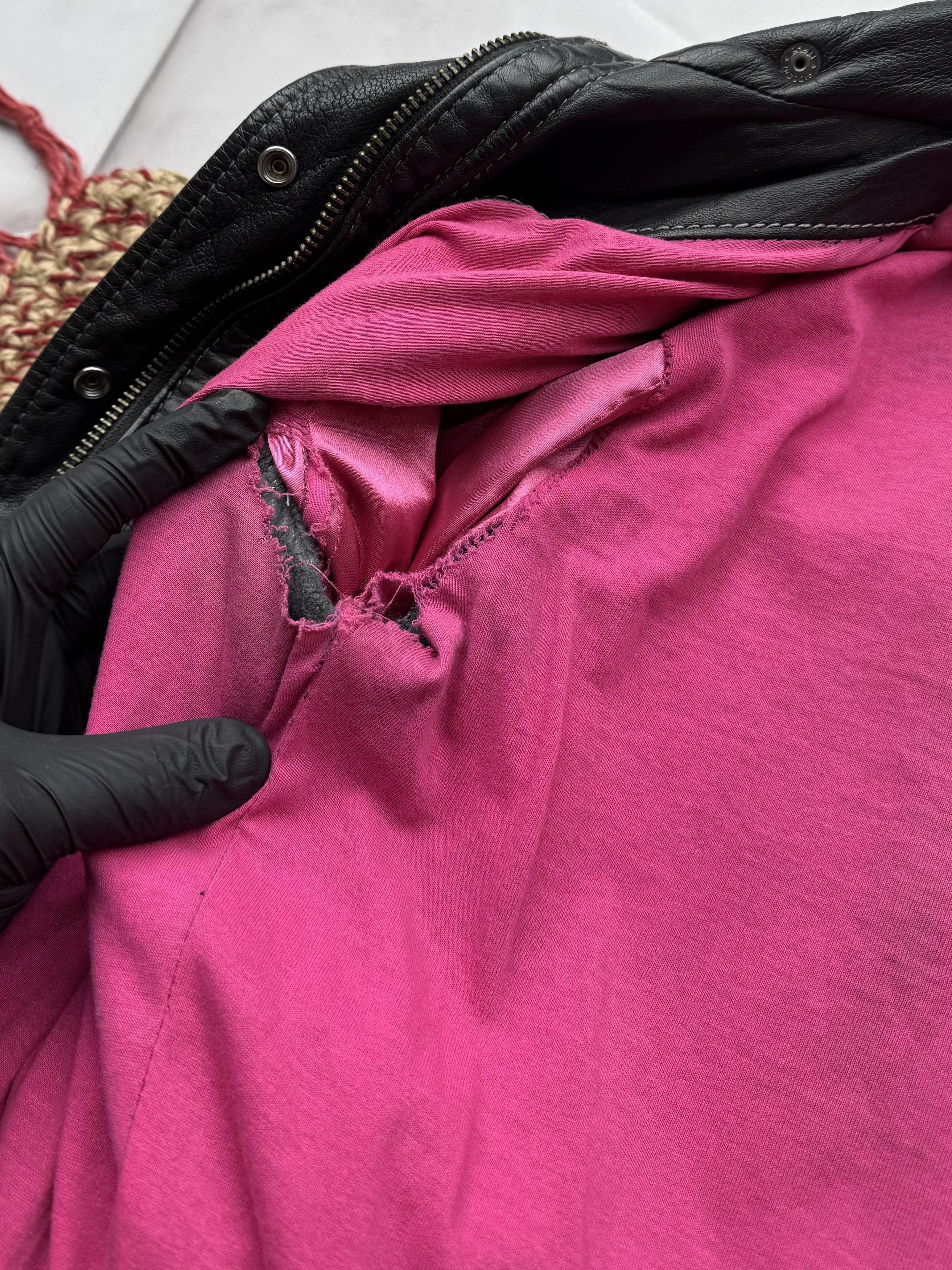 Vintage Vintage Cropped Leather Jacket Size XS / US 0-2 / IT 36-38 - 12 Thumbnail