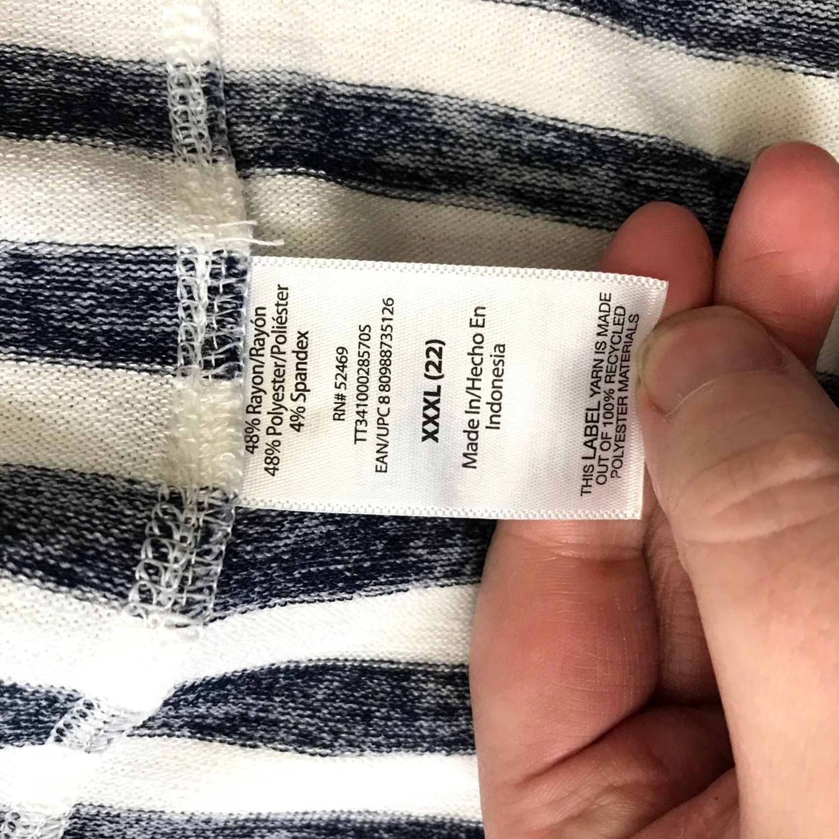 Vintage VINTAGE Time And Tru Striped Long Sleeve Relaxed Fit Pullover Top XXXL Size XXL / US 16-18 / IT 52-54 - 8 Thumbnail